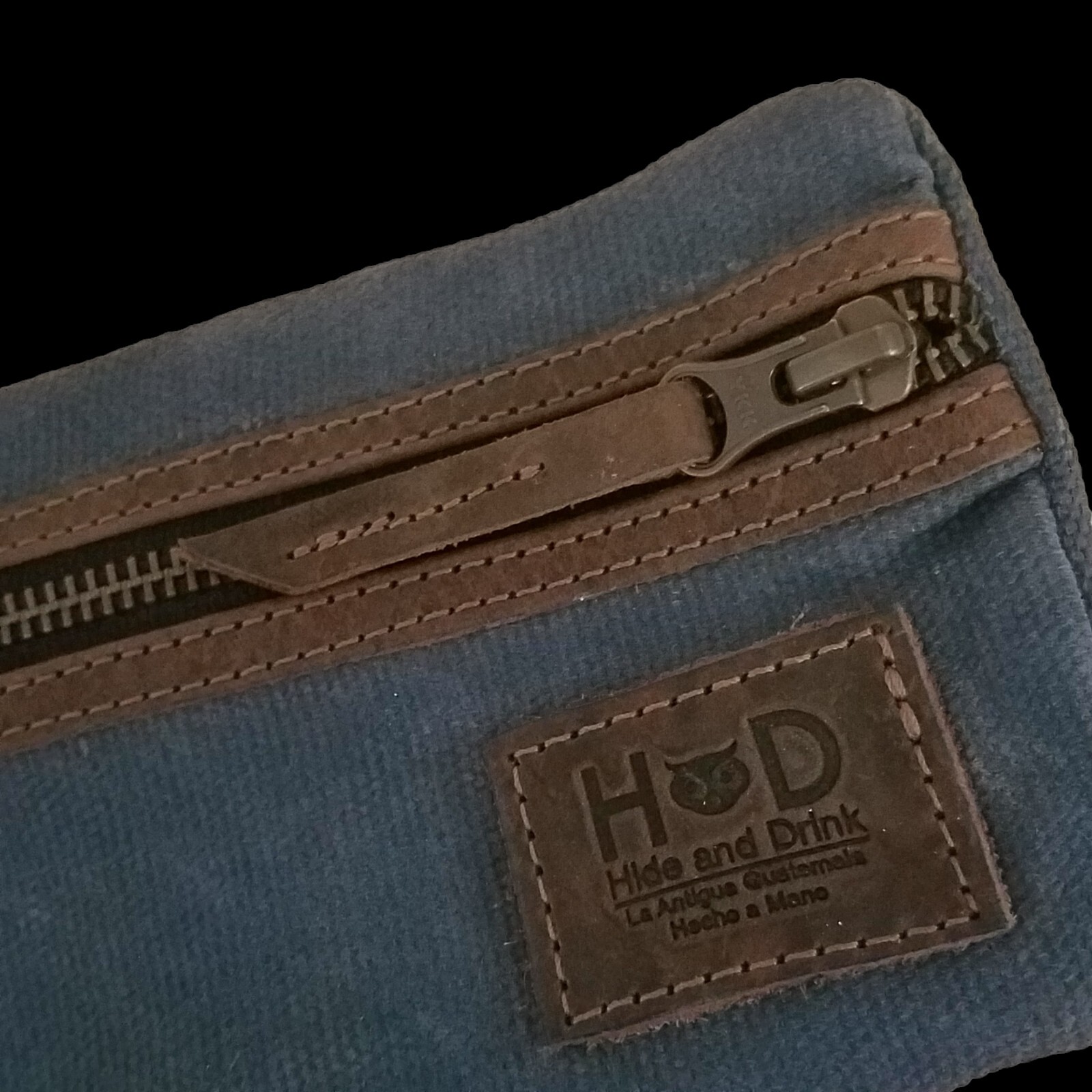 Hide & Drink Multi-Tool Pocket Pouch with Zipper Compartment Waxed Canvas Blue