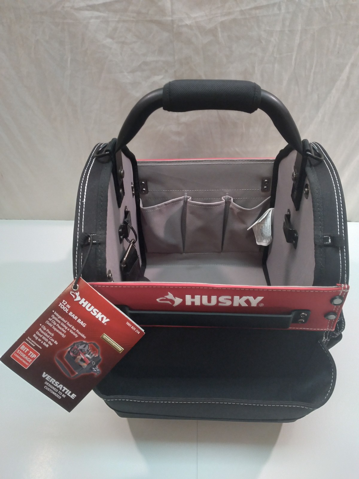New Husky 12″ Tool Bag Electrician TOTE All Purpose Tote Cleaning Supply Holder