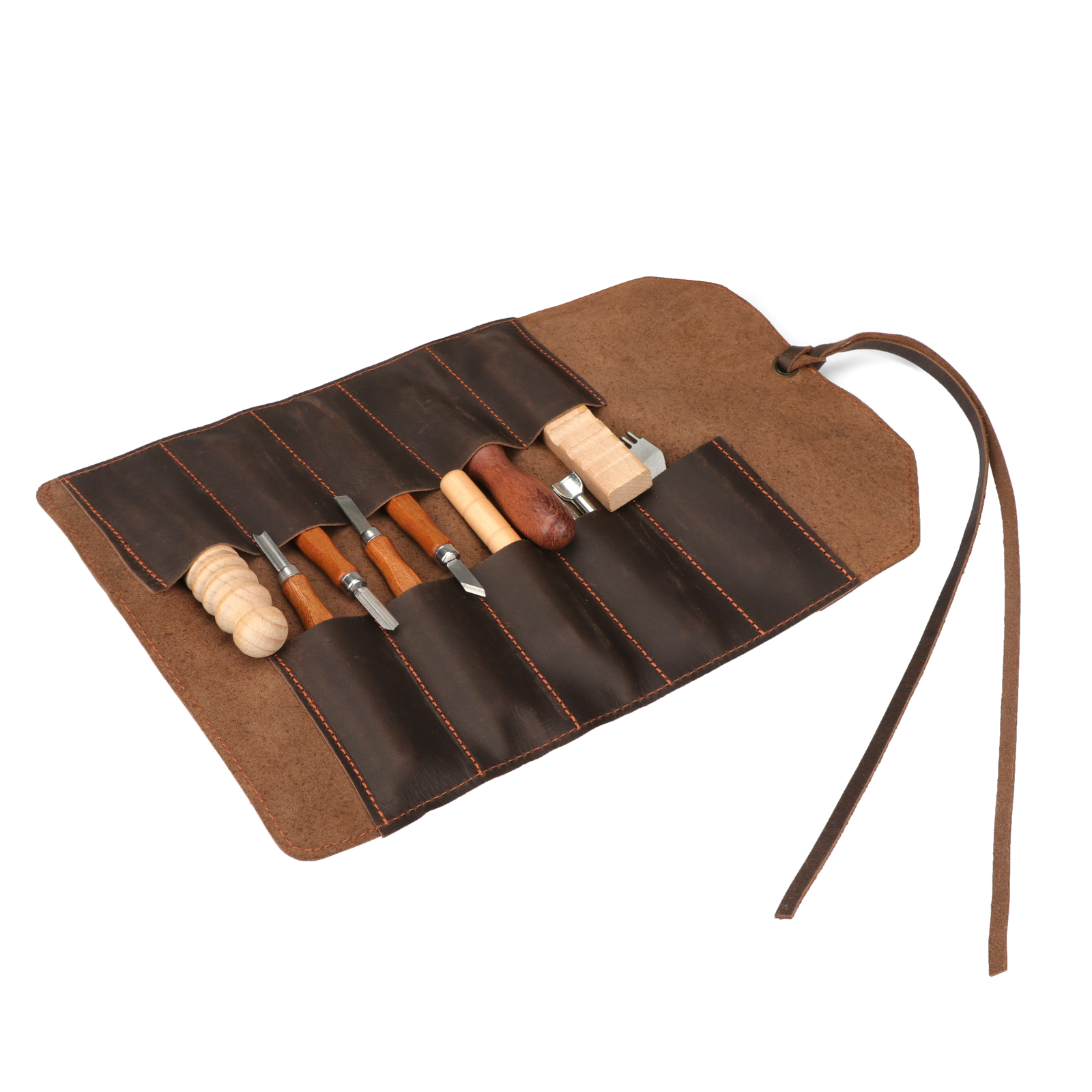 TOURBON Leather Carving Tool Organizer Holster – Roll-up Knife Carrier Storage