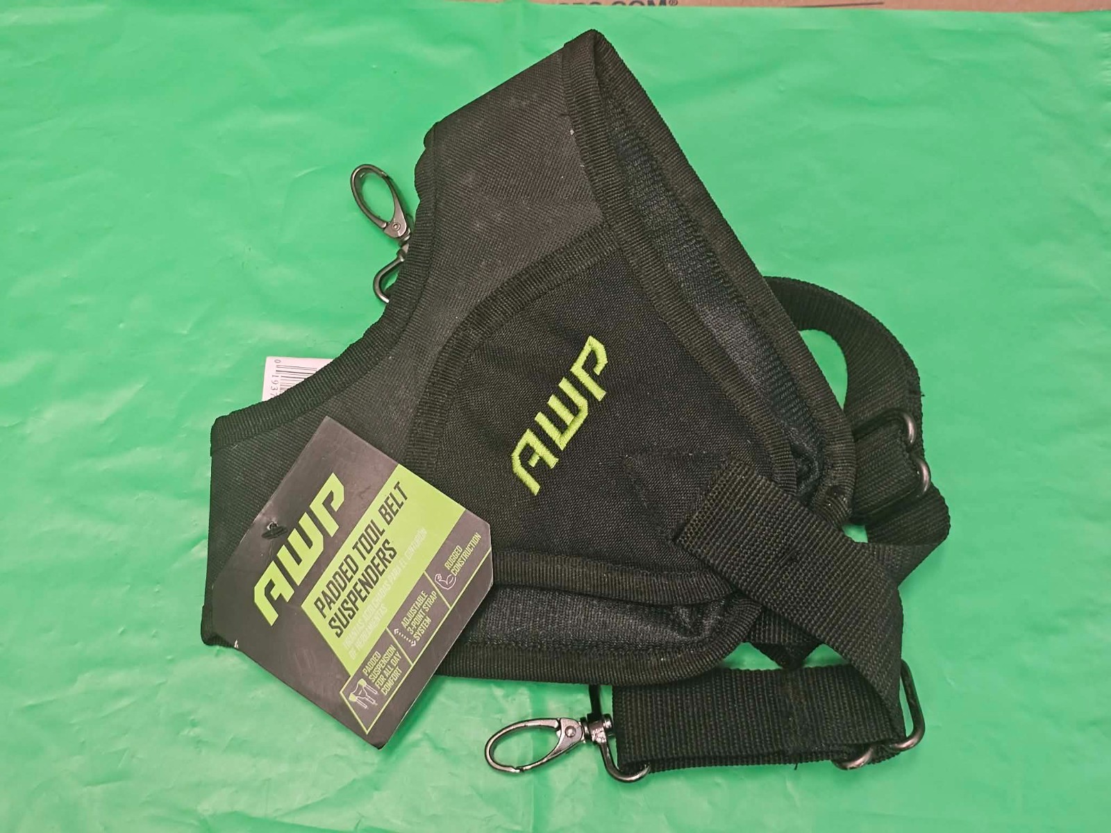 AWP General Construction Carpenter Tool Rig | Padded Adj. Tool Belt Suspenders