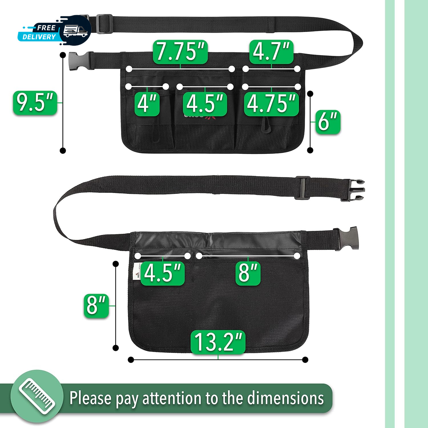 Gardening Belt Garden Tool Belts for Men Waist Apron with Pockets Construction
