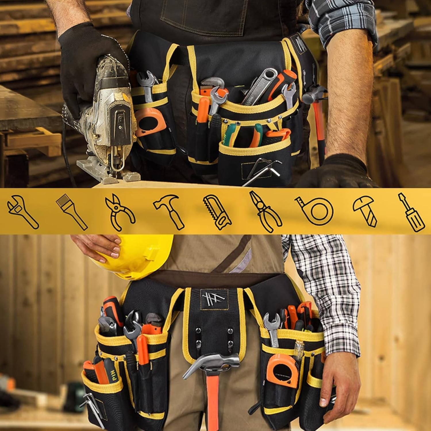 Cinturón Magnético De Trabajo Carpintero Construcción Para Herramientas Hombre