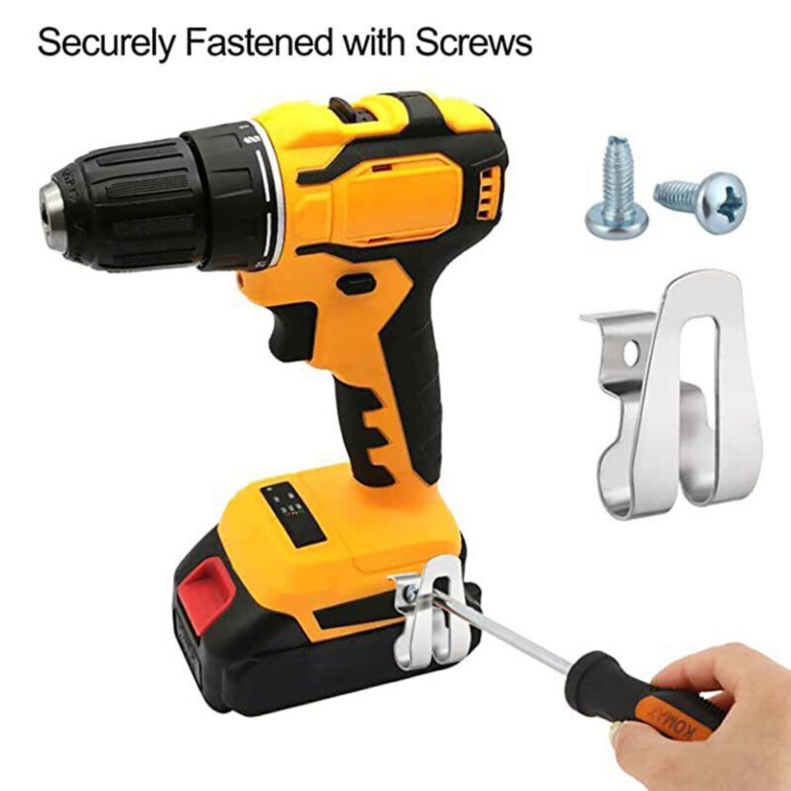 10X Belt Clip Hooks & Screws – Drill Clip Replacement, Universal Fit
