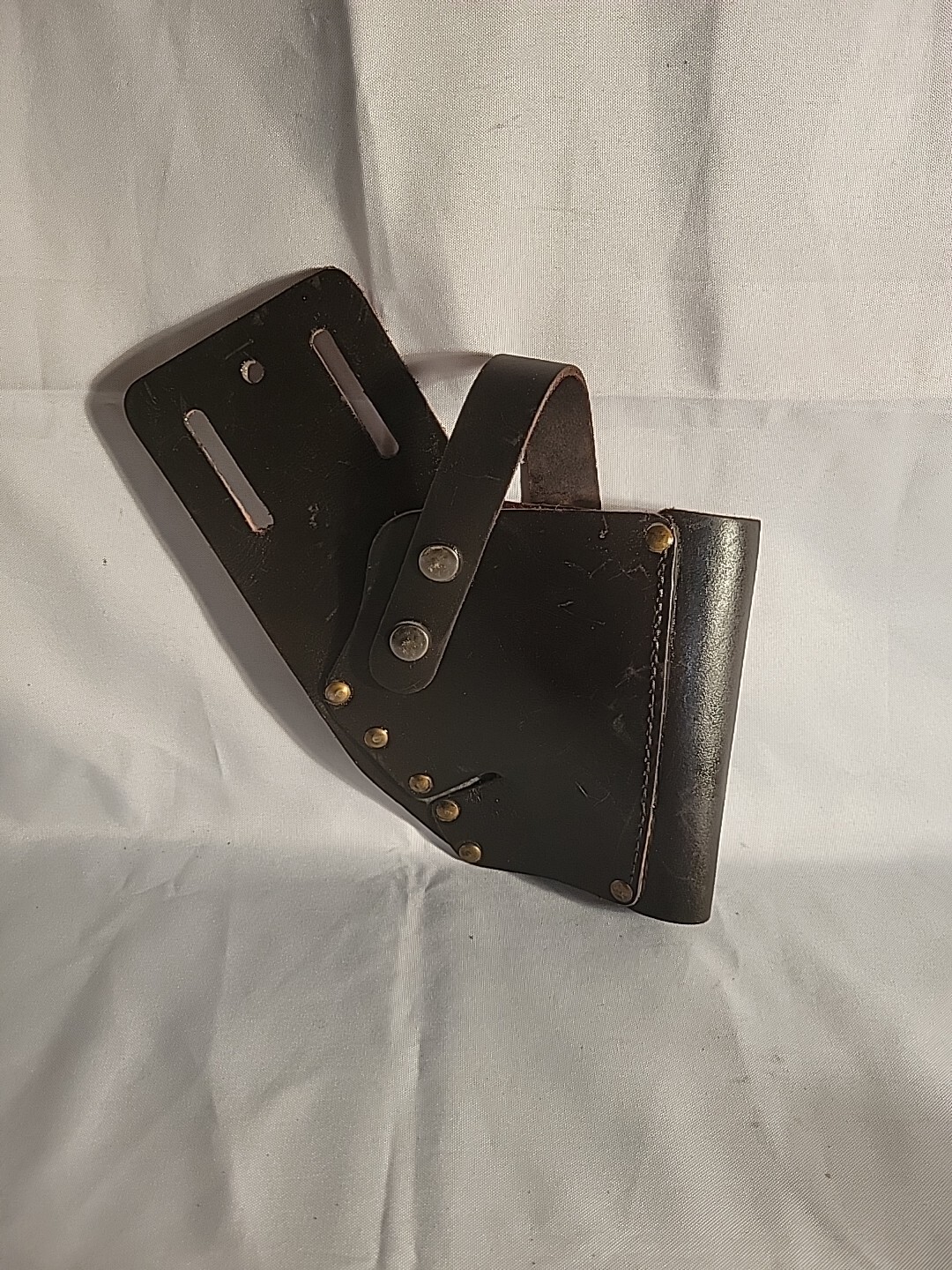TOP GRAIN COWHIDE Leather Tool Pouch/ Rilfe Holster Brass Plated Buttons?