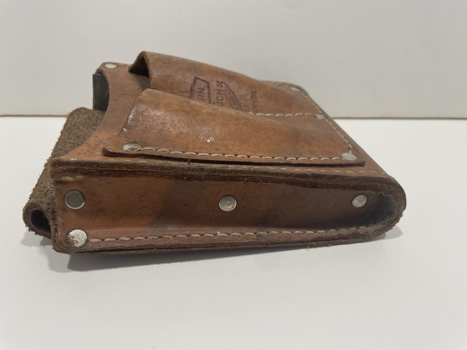 Vintage Sears Craftsman Tool Pouch 4540 For Tool Belt Top Grain Cowhide Leather