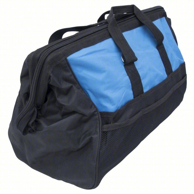 MARSHALLTOWN Tool Bag: 20 in W x 8 1/2 in D x 13 1/2 in H, Black, Nylon, 19 Pock