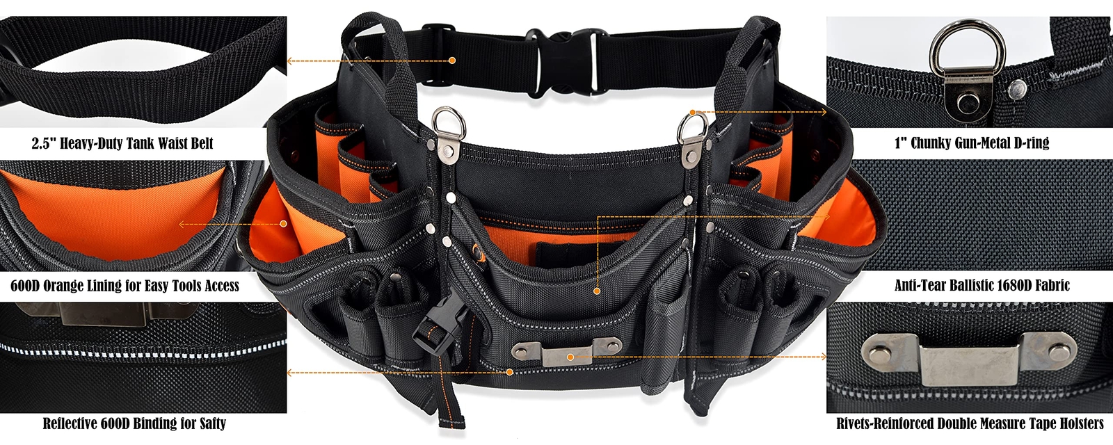 18pockets Carpenter Tool Belt Carpenter’s Tool Belts Construction Tool Pouch Hva