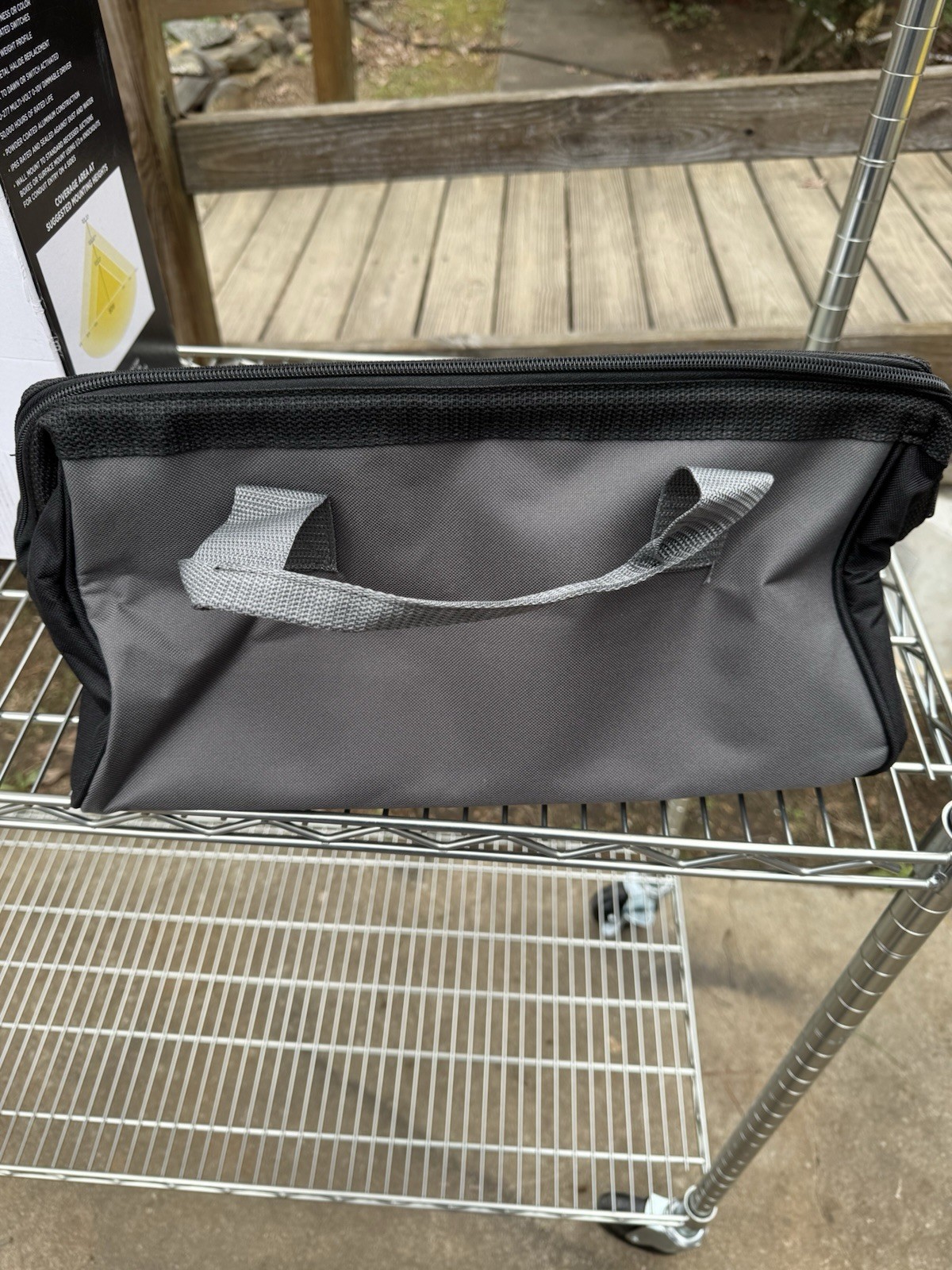Anvil 16 in Tool Bag Water Resistant Wide Opening 9 Pockets Black Gray