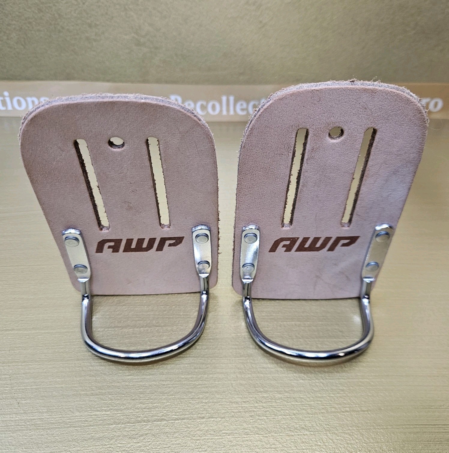 AWP 1L-739-2 Saddle Leather Hammer Belt Holder Construction Work Set of 2 New