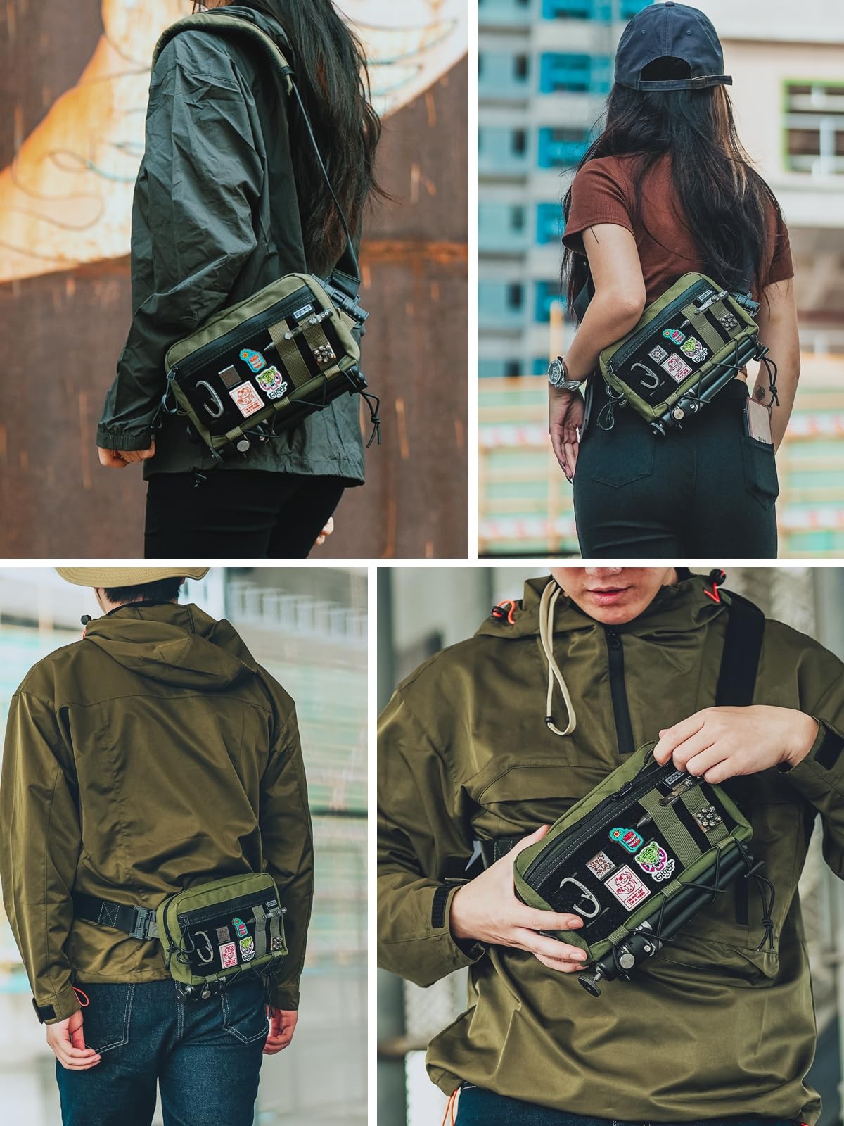 Tactical_Geek Tacticalgeek Crossbody Shoulder Bag Nylon Multipurpose Daypack