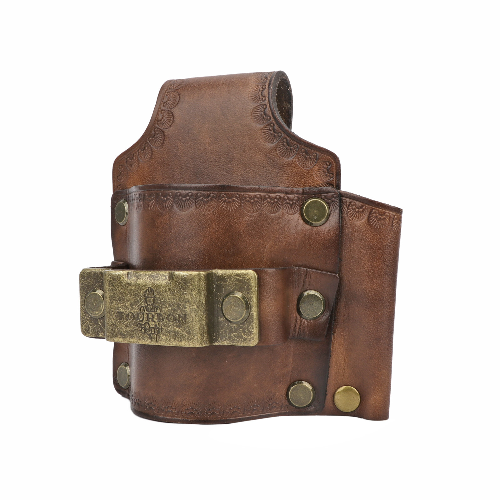 Leather Tool Belt Pouch 3-in-1 Hammer Holder Tape Measure Pencil Holster for EDC