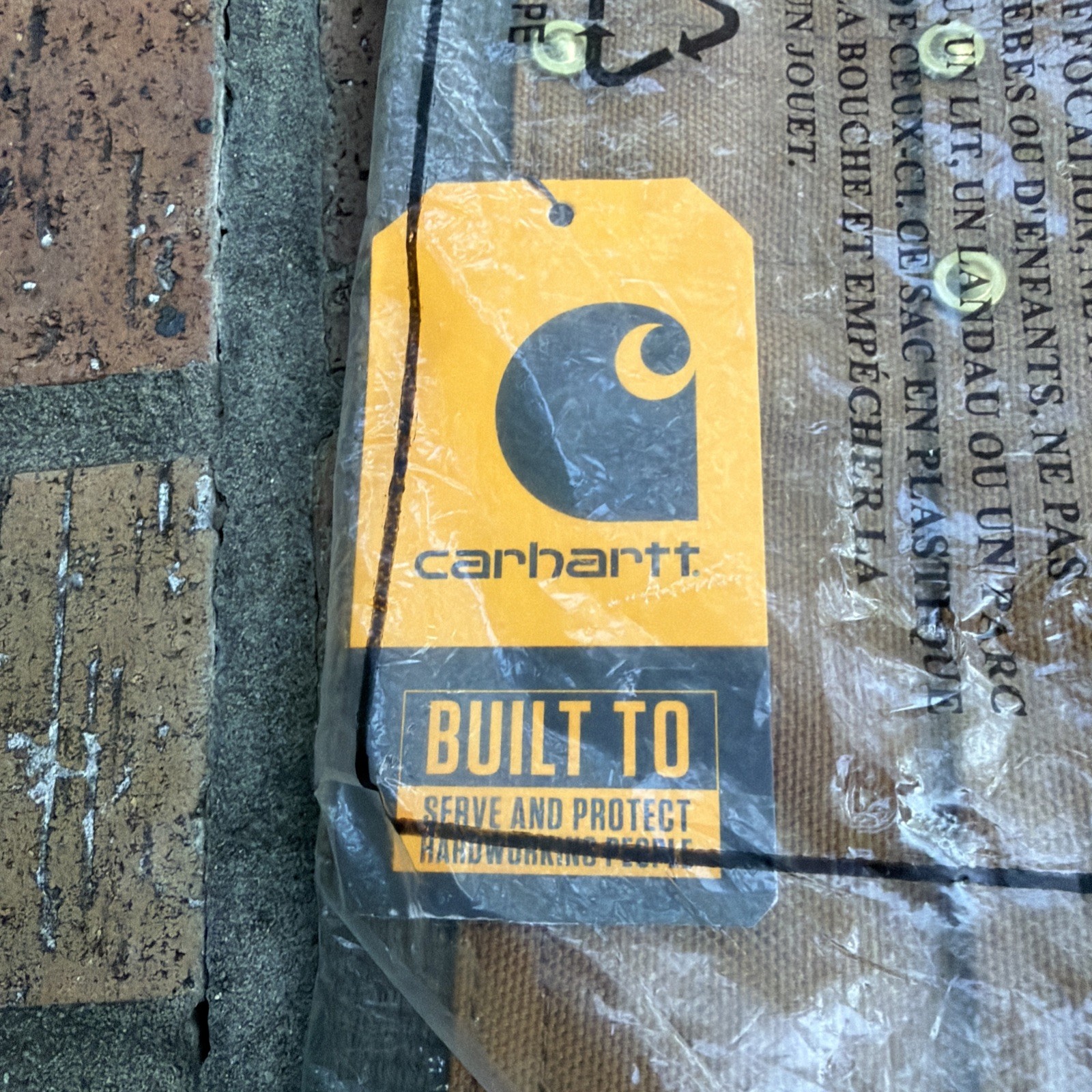 NWT Carhartt Half Apron L-XL Brown Firm Duck Half Tool Belt Pouch Brown in pkg