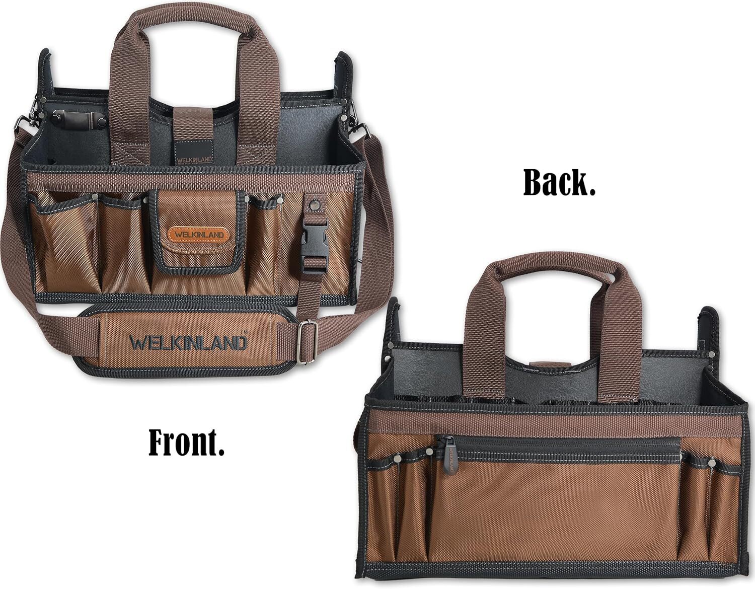 WELKINLAND 20Pockets Tool Tote, Electrician’s Tool Bag, HVAC Tool Bag