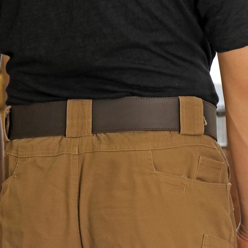 TOURBON Leather Tool Carry Holster Workshop Belt Double Roller Buckle