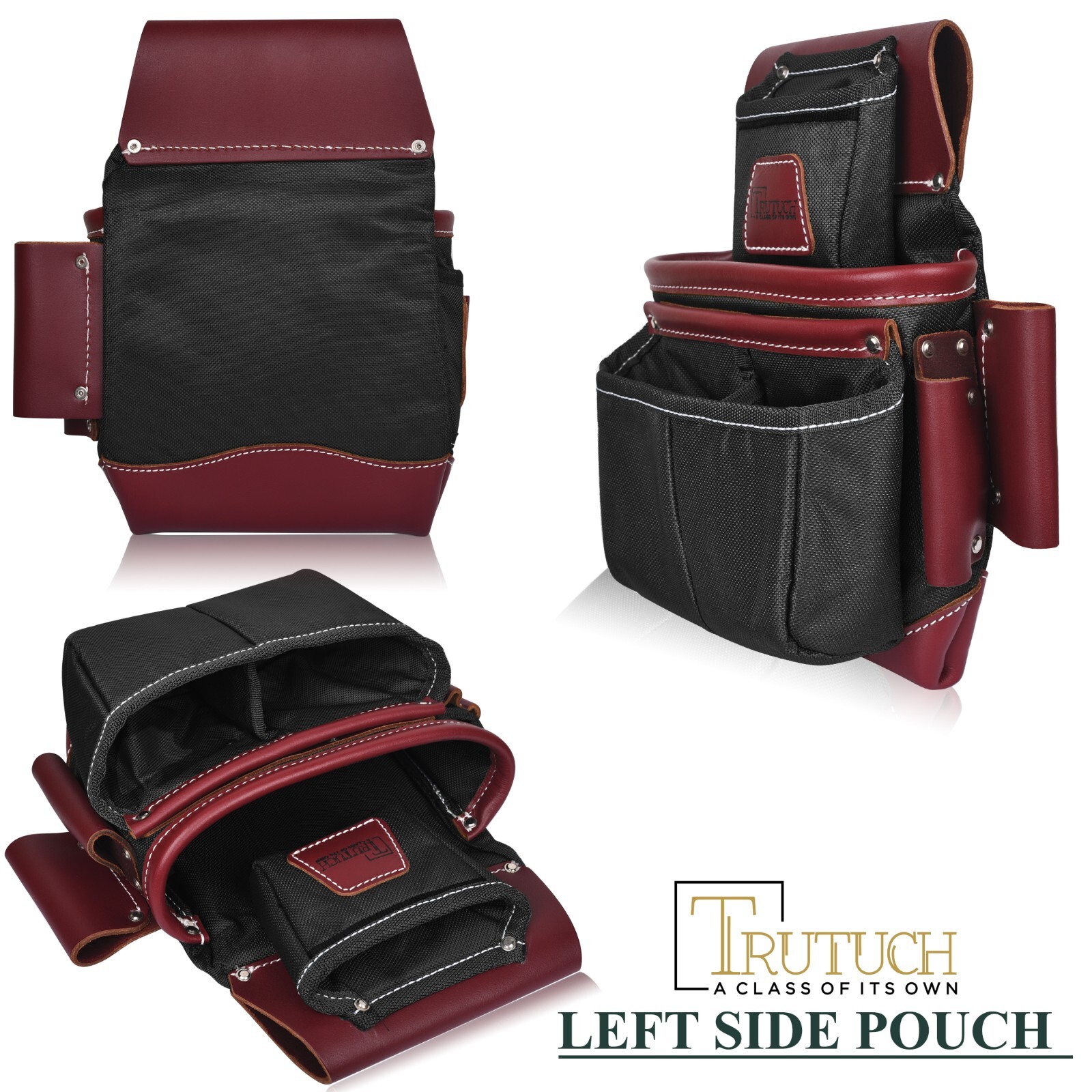 TRUTUCH Nylon and Leather Tool Belt | Framing Tool Bags | Nylon Tool Pouch