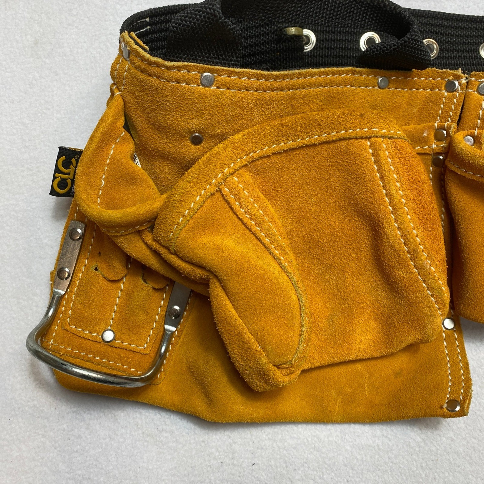 Husky CLC Custom Leathercraft Suede Tool Belt Work Gear Pouch Carpentry