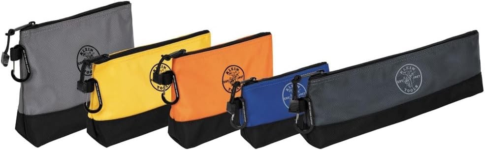 55569 Stand-Up Zipper Bag Tool Pouch with Carabiners, Reinforced Gus