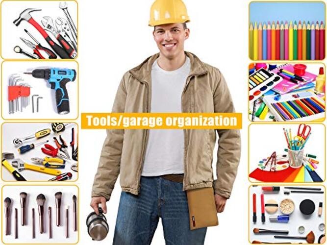 Utility Bag, Canvas Zipper Tool Bags – Heavy Duty White, Gray, Tan, Brown