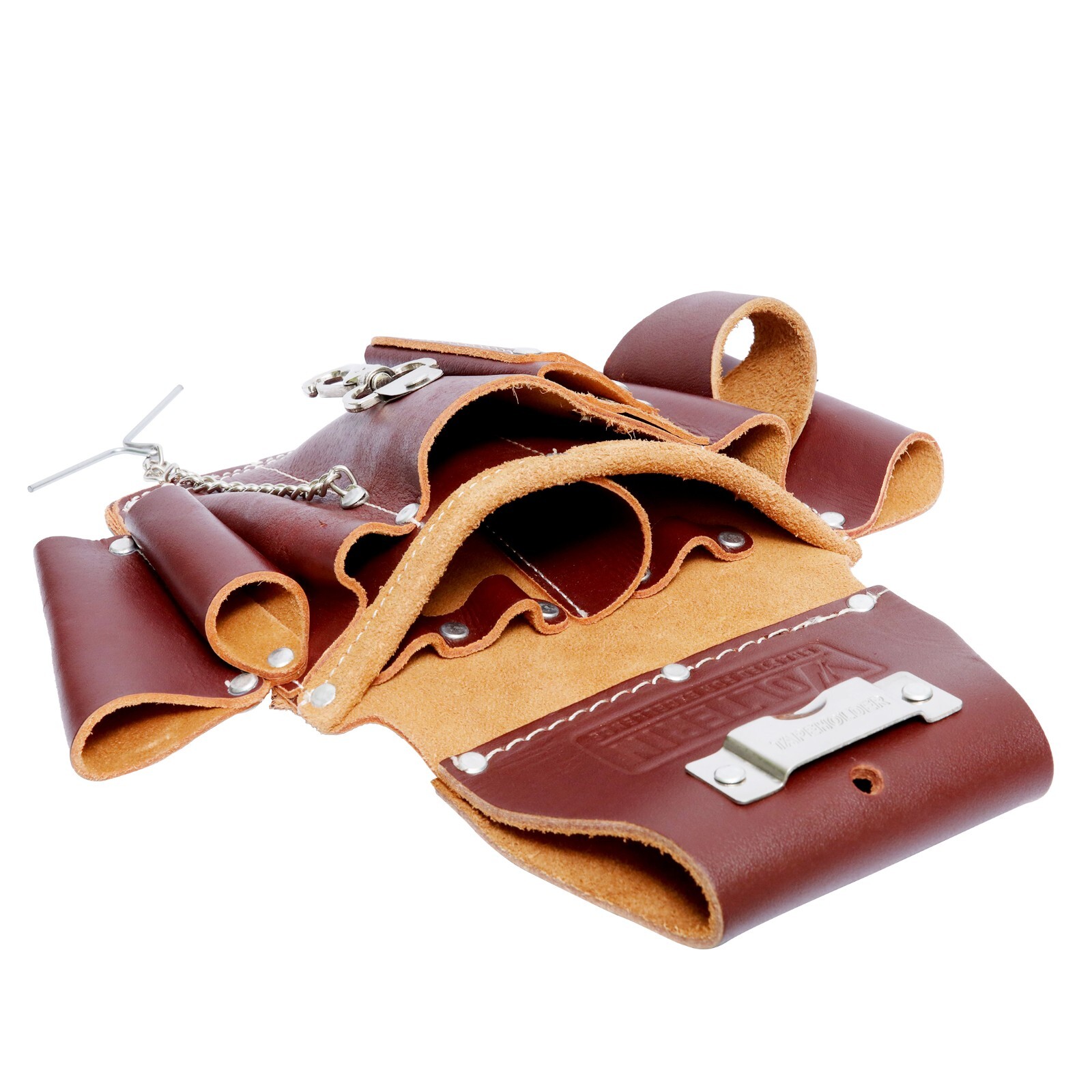 Electrician Pouch, Leather Electrician Tool Belt Pouch, 8 Pockets Pouch for Men