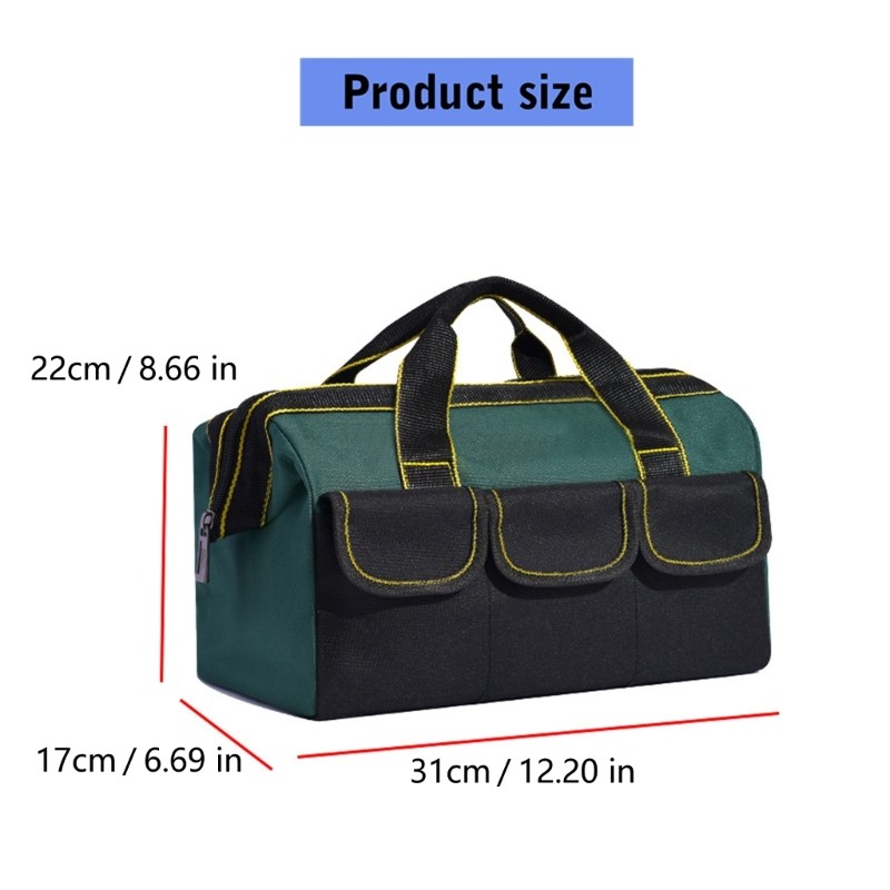 Professional Tool Storage Bag 600D Fabric Construction Reinforced Seams