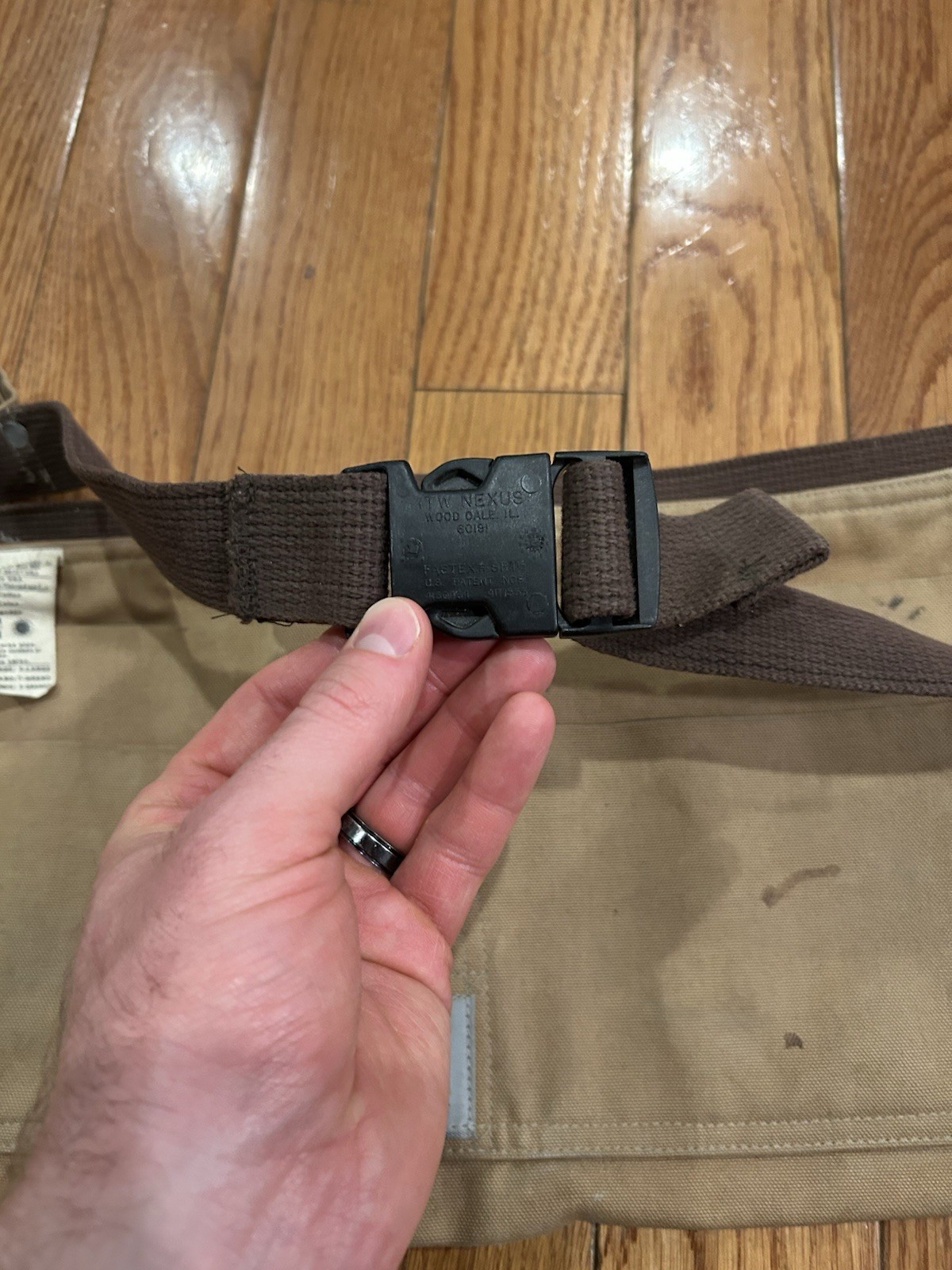 Vintage Carhartt A09 BRN Duck Canvas Tool Apron Waist Bag Made in USA Brown L/XL