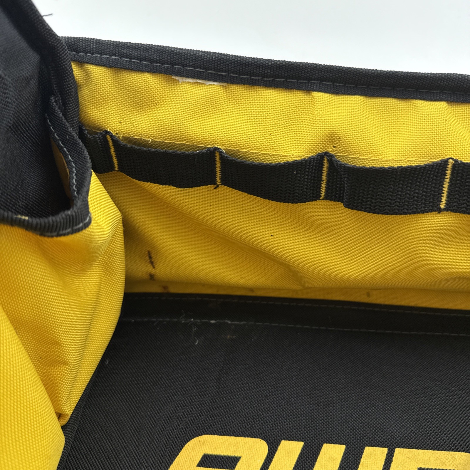 AWP HP Black Electrician Carpenter Work Tool Bag Cushioned Handle Wide Strap