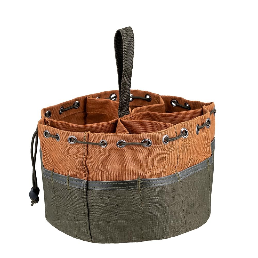 BucketBoss 25001 Canvas Organizer Parachute Bag with 1 Pack, Brown and Green