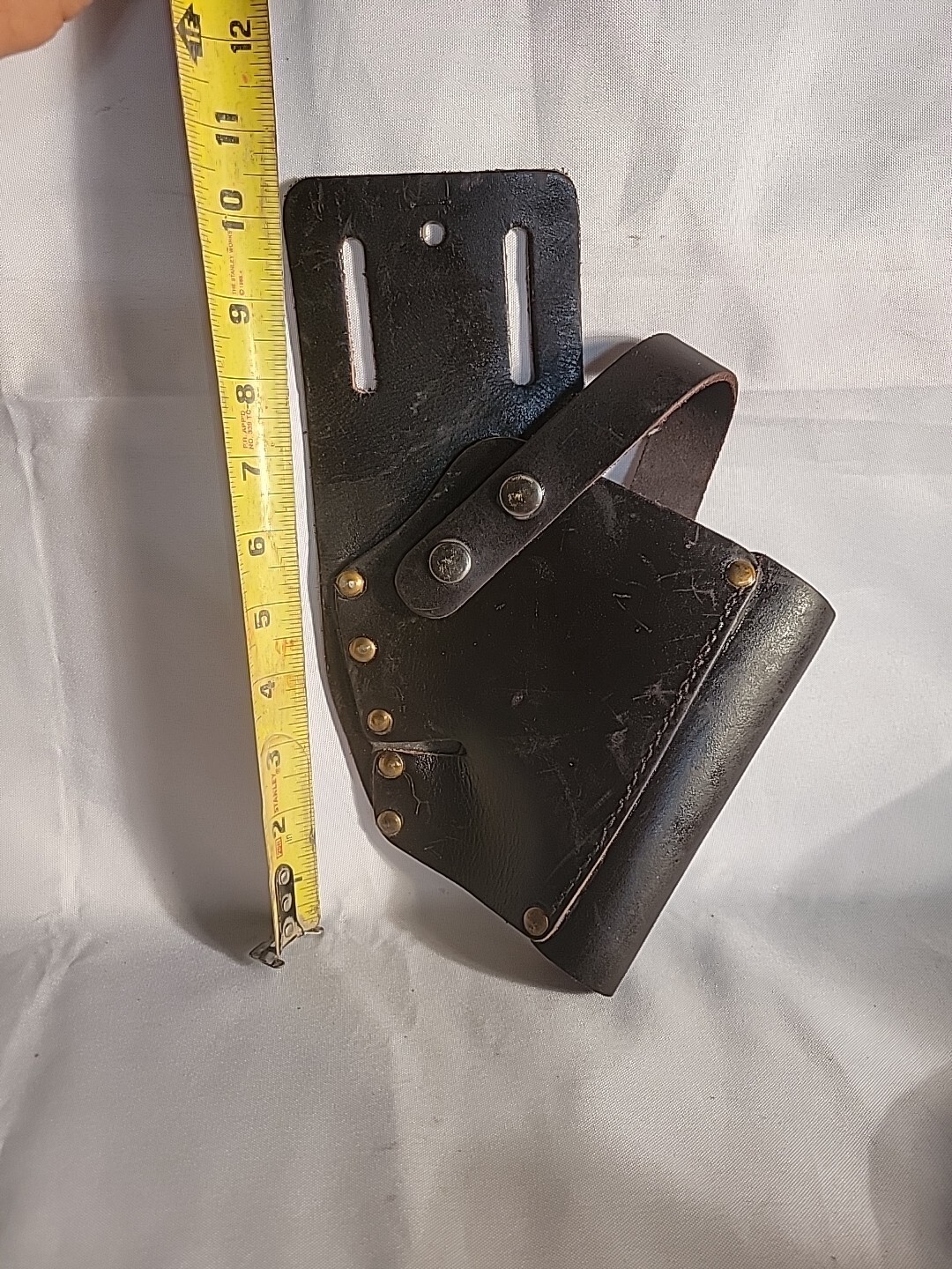 TOP GRAIN COWHIDE Leather Tool Pouch/ Rilfe Holster Brass Plated Buttons?