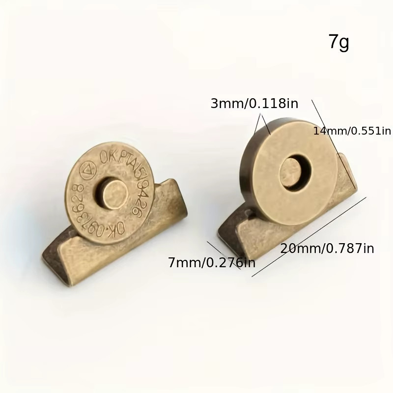Magnetic Bag Buckles 8Pcs Snap Hidden Button Seamless Bag Accessories