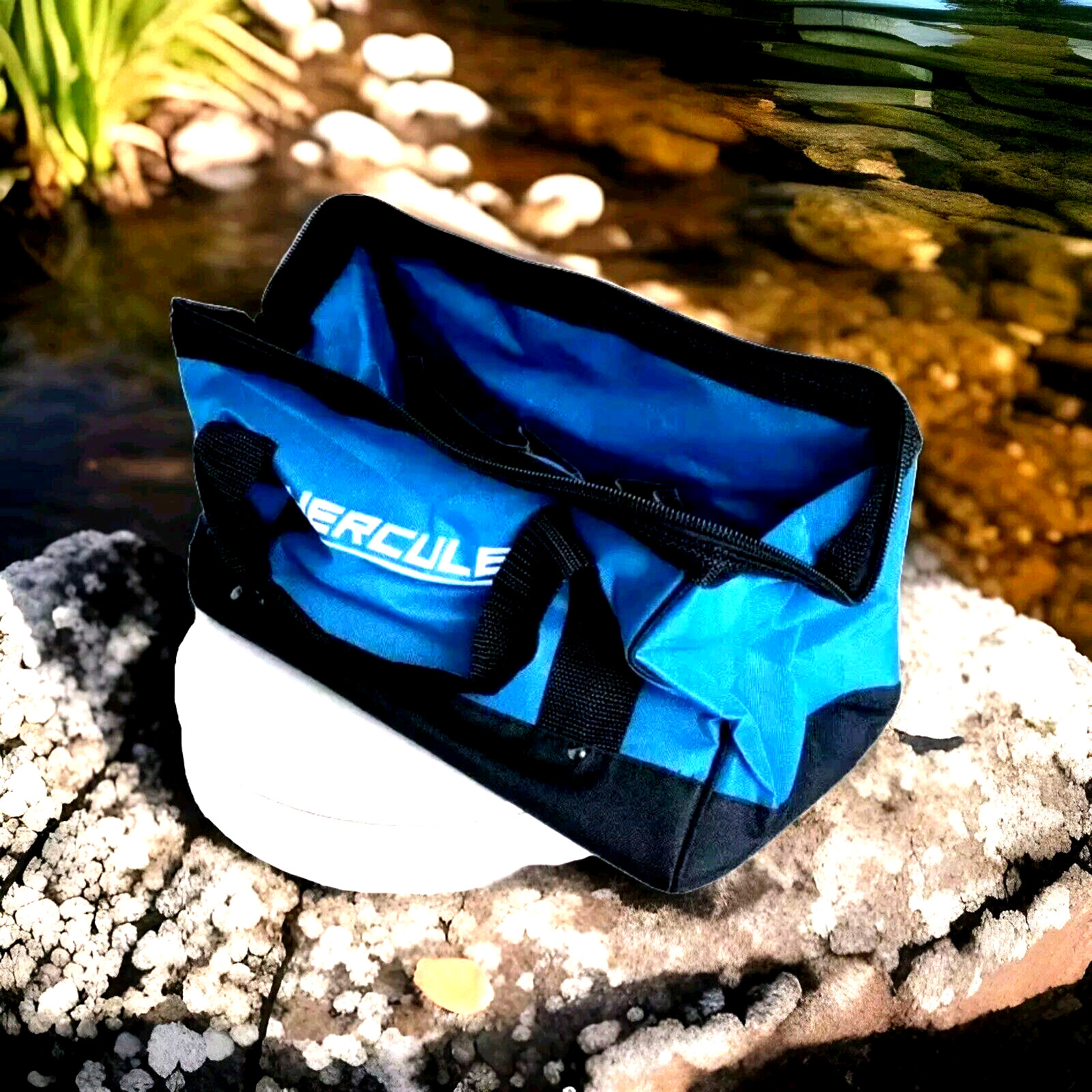 Heavy Duty Tool Bag Hercules 16 In. Wide Mouth With 6 Pockets Tear Resistant