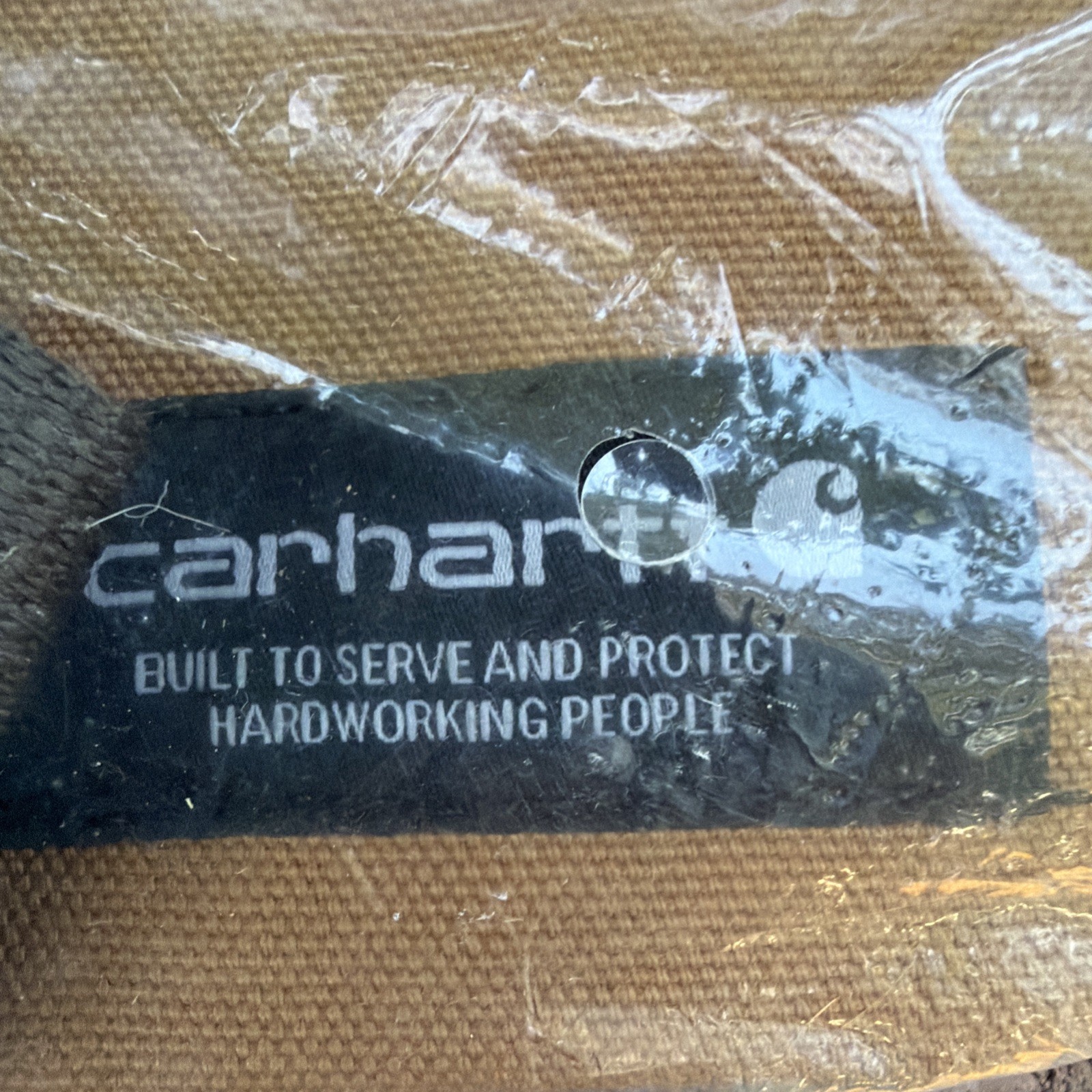 NWT Carhartt Half Apron L-XL Brown Firm Duck Half Tool Belt Pouch Brown in pkg