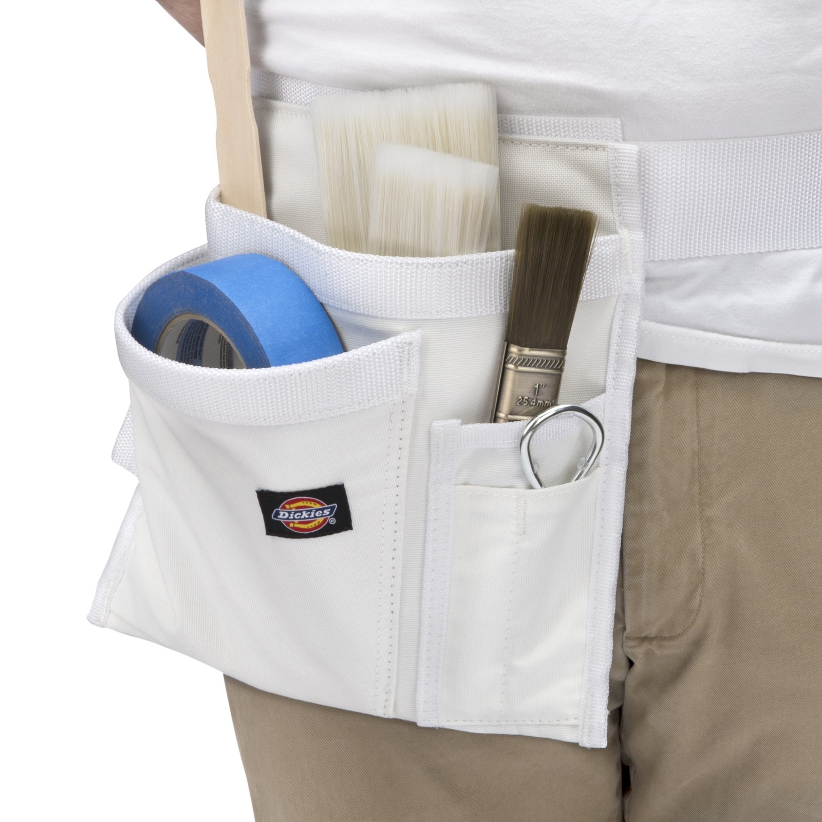 Apron Painter Work Belt 5 Pocket Tool Brush Pouch White Dickies 57049