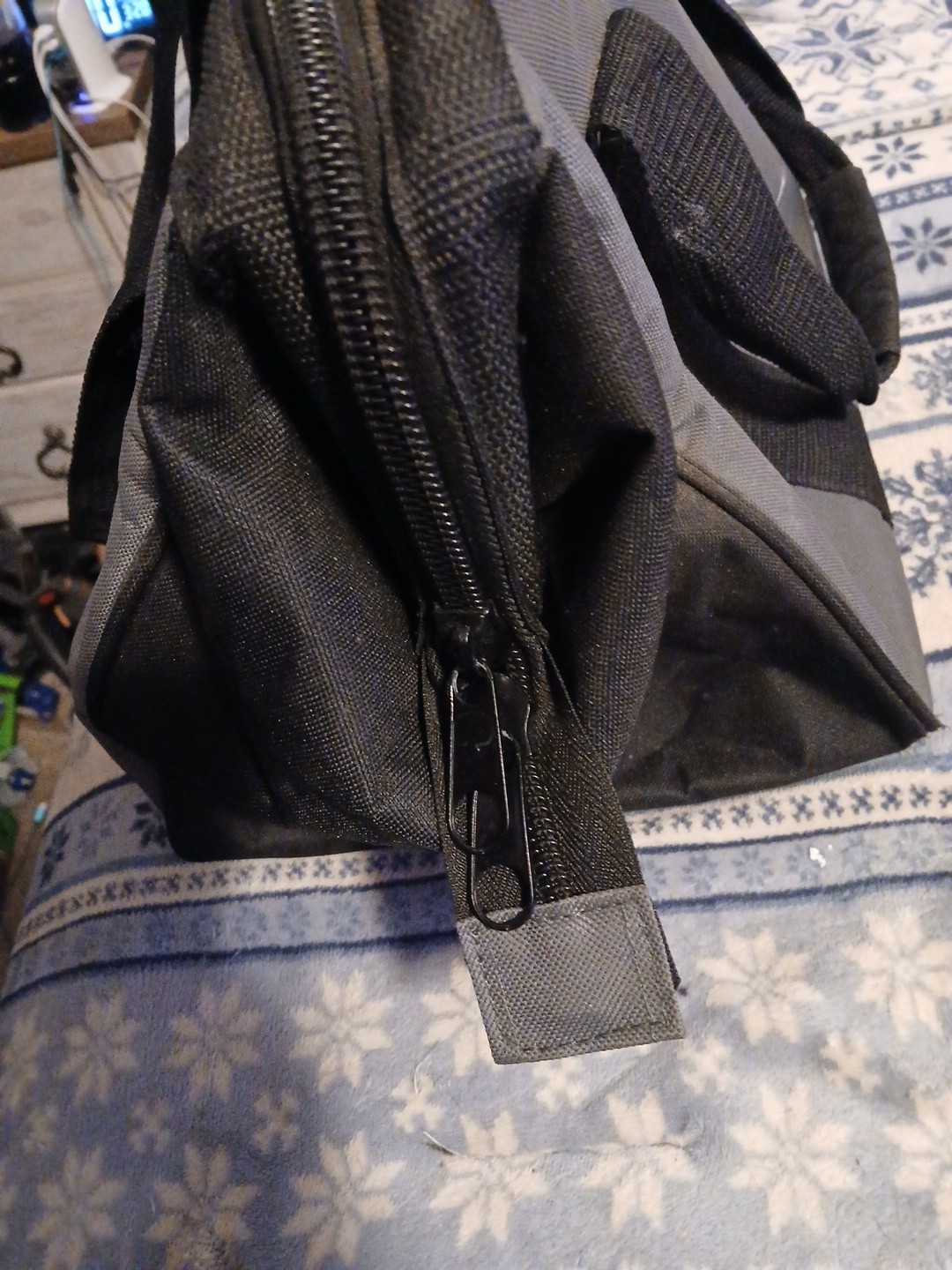 Porter Cable Heavy Duty Tool Bag Soft Sided Tote Handles Zipper Gray Black 16X10
