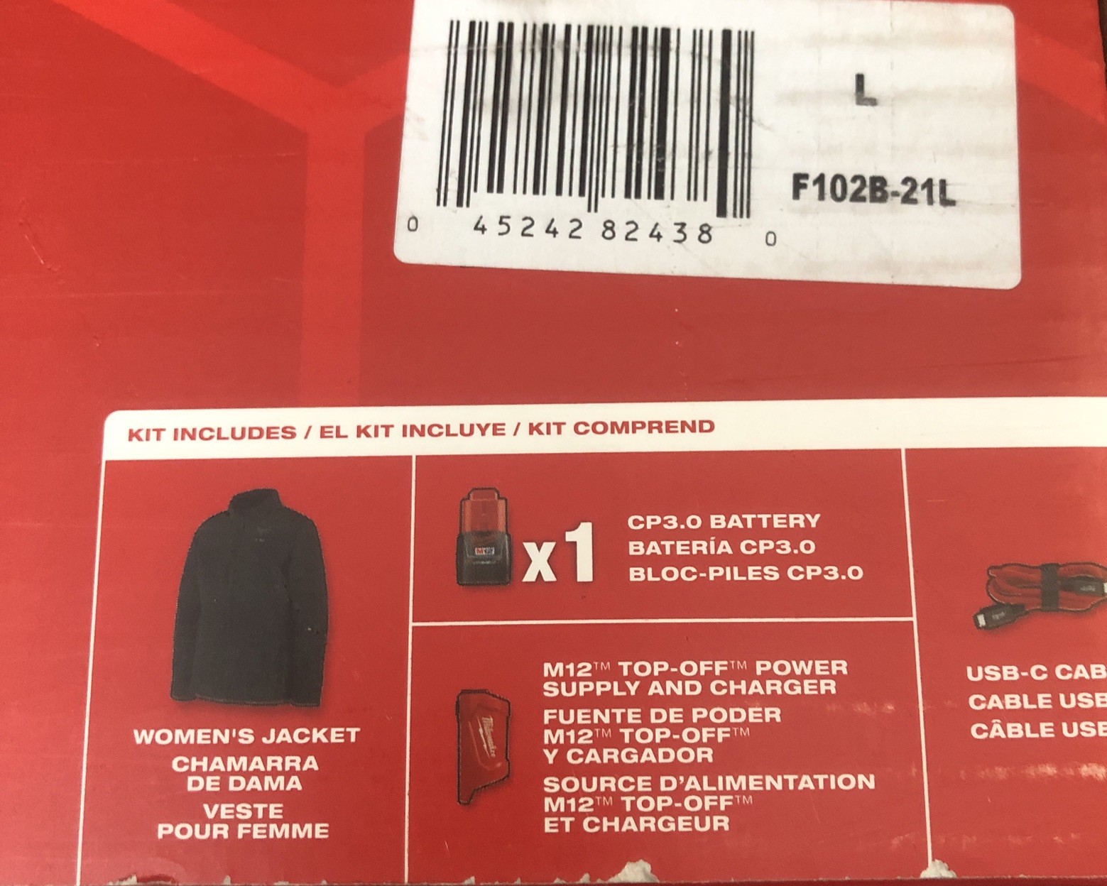 Milwaukee AXIS M12 Women’s Heated Jacket Kit Hexon Black F102B-21L New Complete
