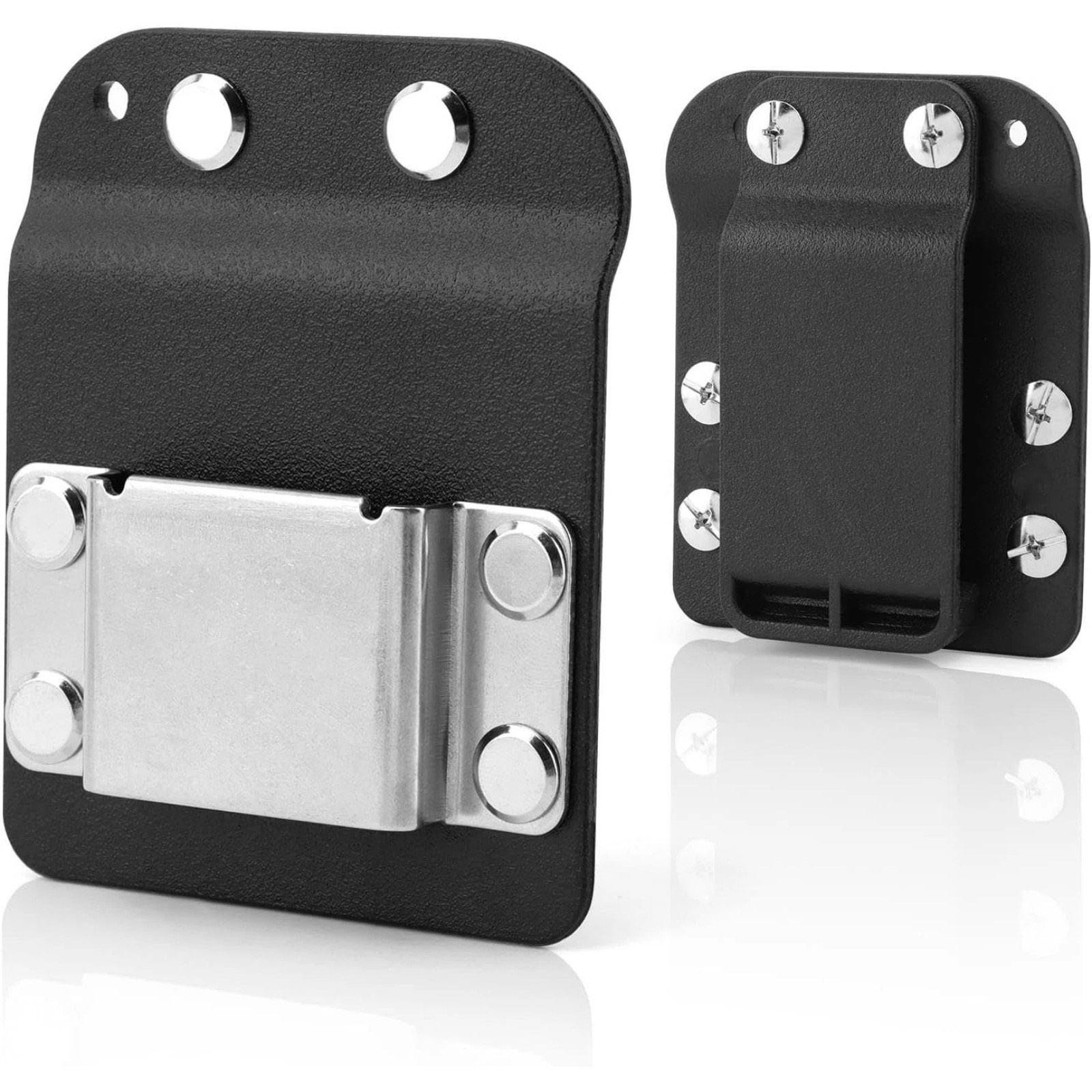 Tape Measure Belt Holder Clip On Black Metal Nylon For Drills Impact Drivers