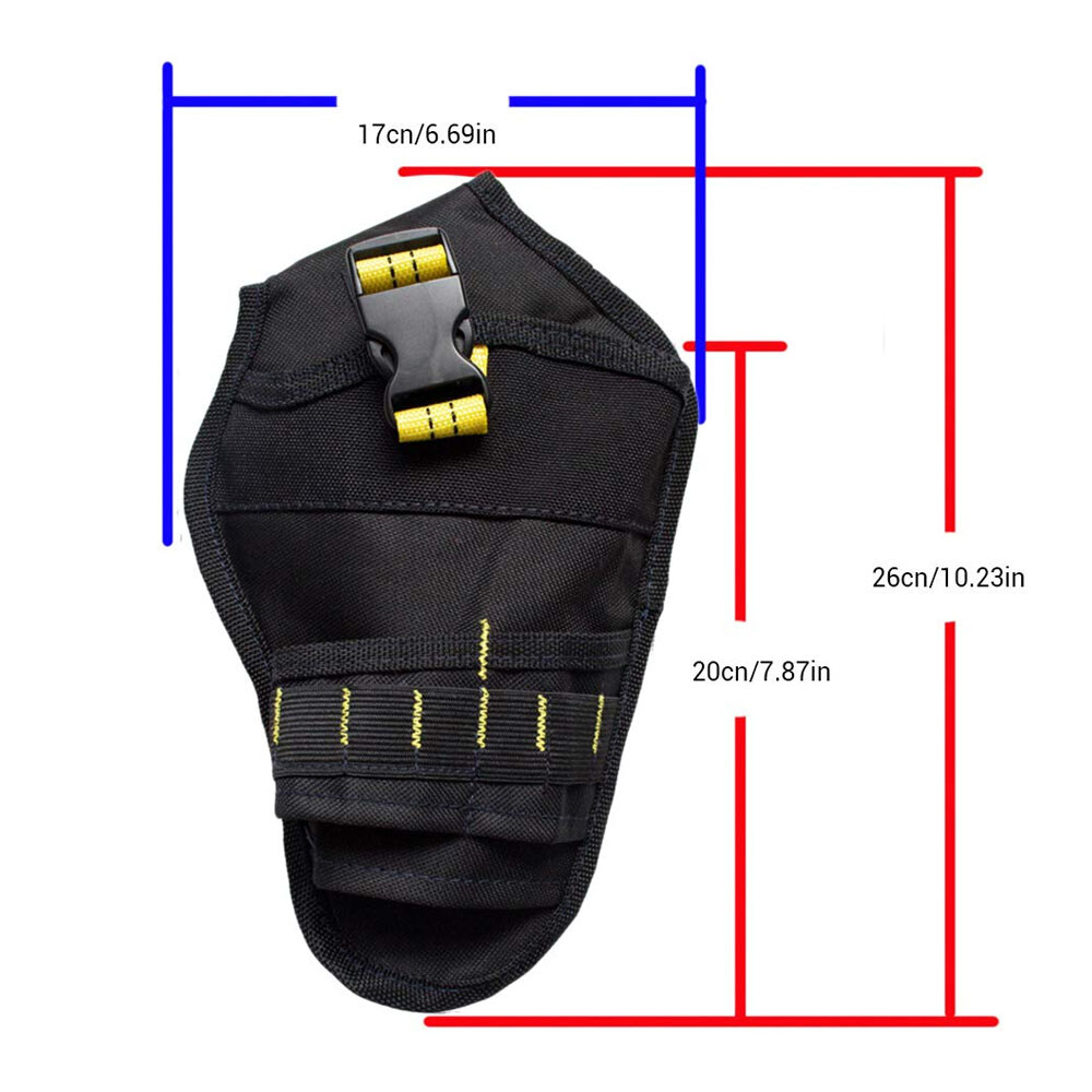 Heavy Duty Drill Tool Holster Belt Pouch Bit Holder Hanging Waist Bag