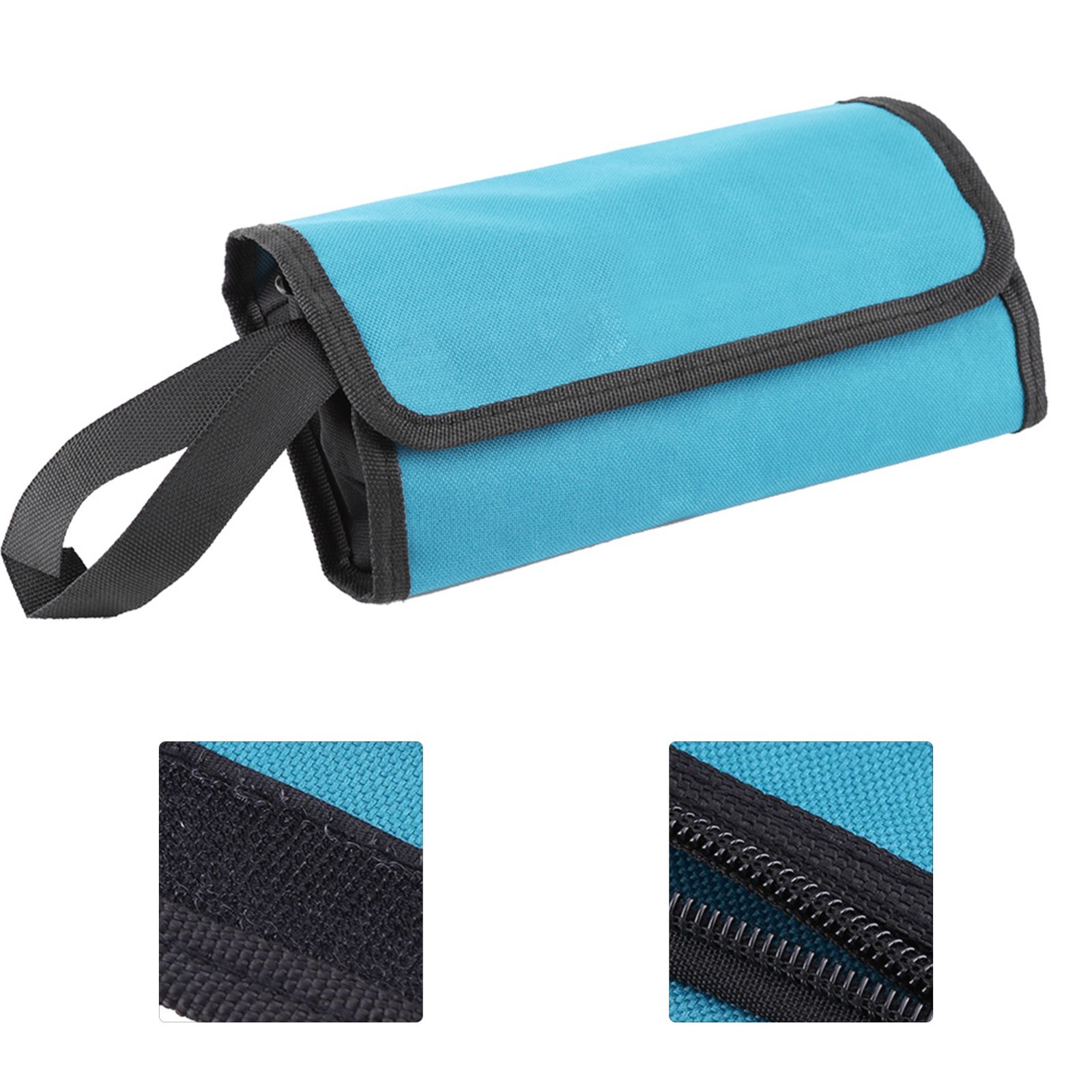Foldable Electrician Tool Roll Bag Multi-Pocket Portable Hardware Storage Bag