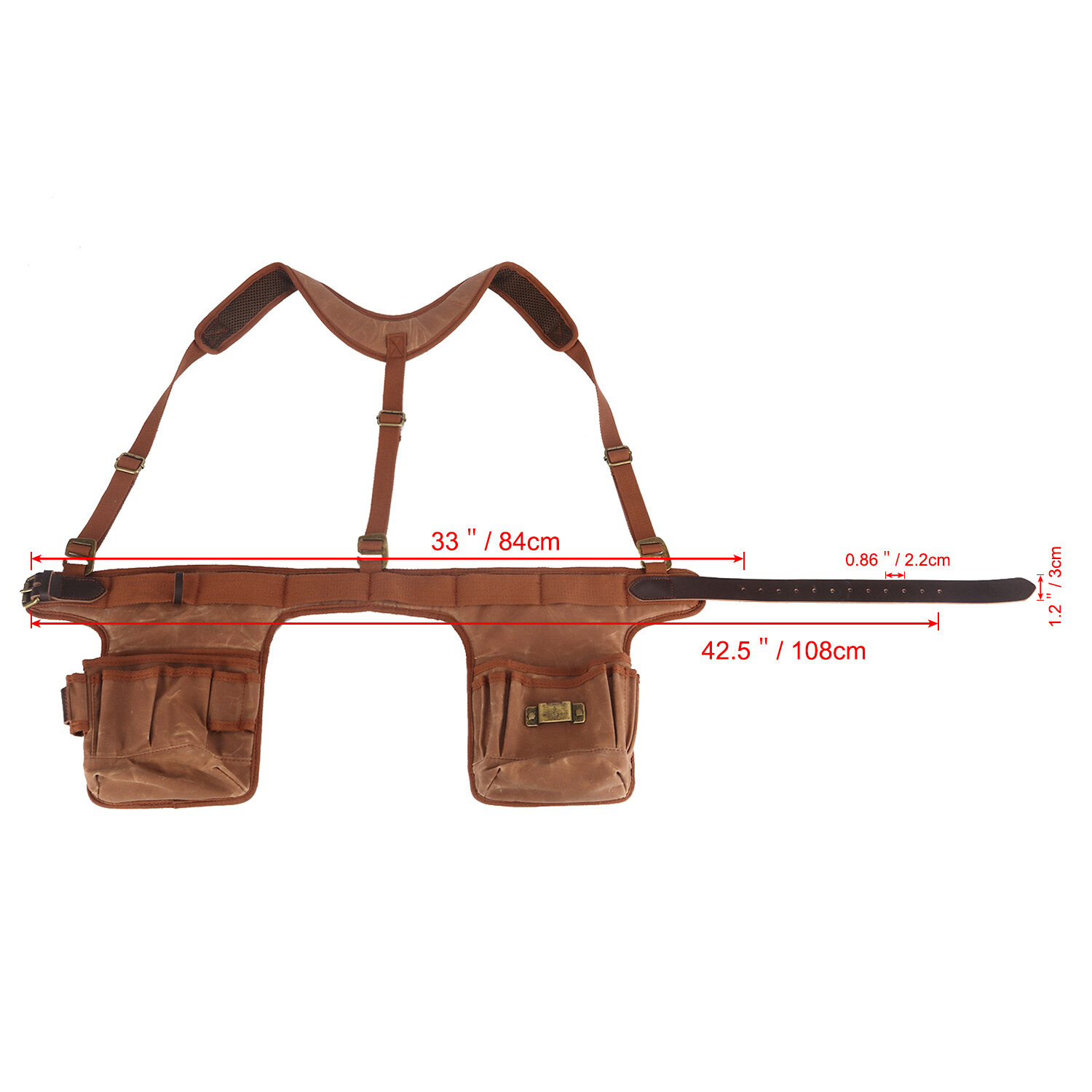 TOURBON Framer Workshop Tools Rig Belt Harness Pack Carpenter Drill Carry Case