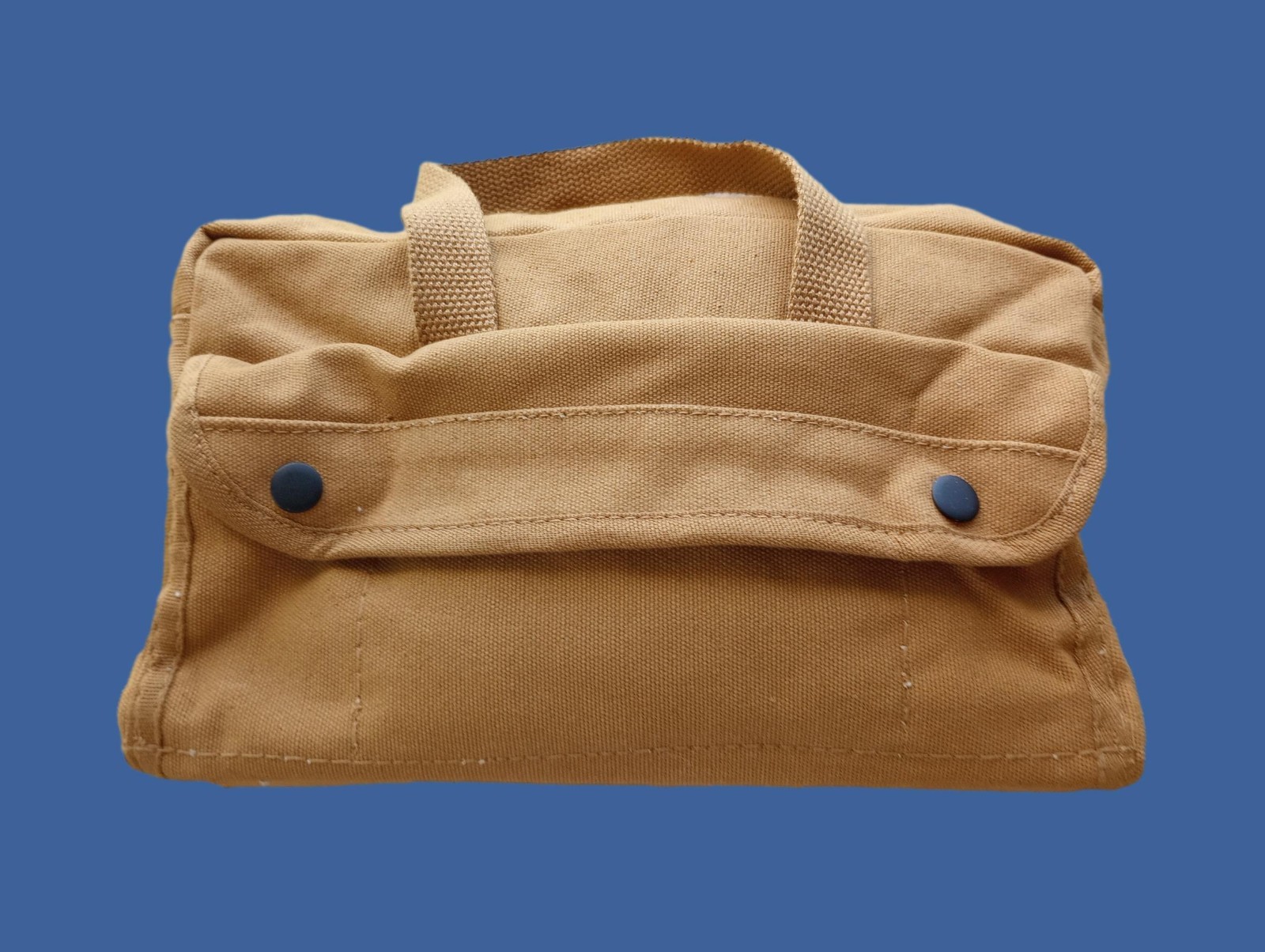 MILITARY STYLE MECHANICS HARD BOTTOM TOOL BAG BRASS ZIPPER HEAVY DUTY COYOTE BRN