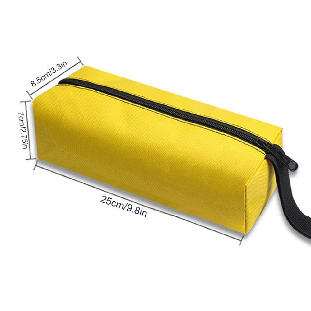 5 Pack Canvas Tool Pouch with Zipper, Multipurpose Utility Tools Bag