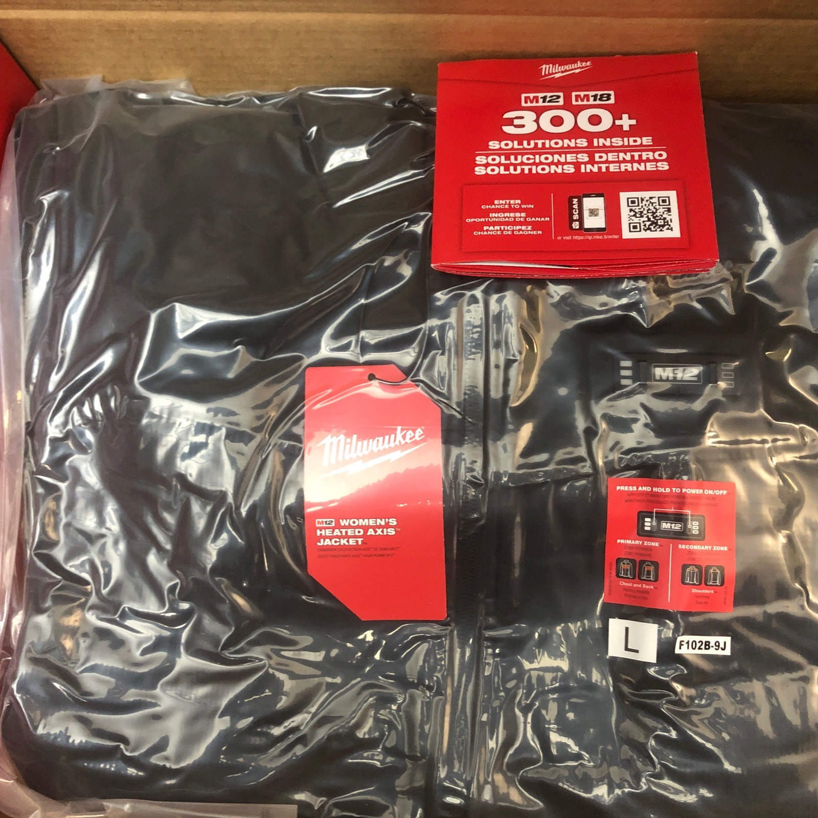 Milwaukee AXIS M12 Women’s Heated Jacket Kit Hexon Black F102B-21L New Complete