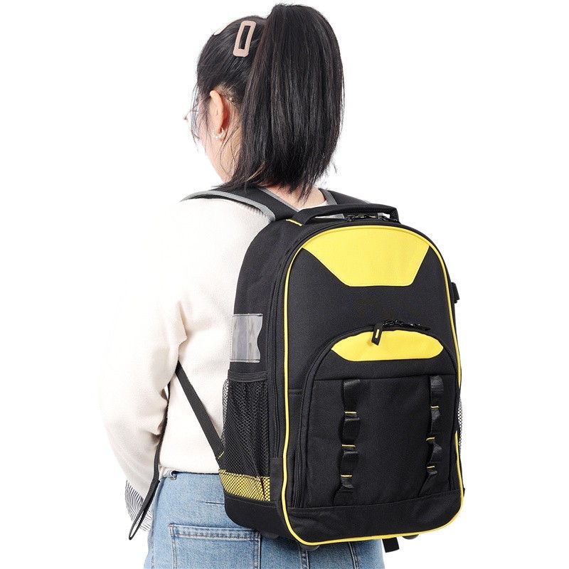 Heavy-Duty Tool Bag Oxford Cloth Multifunctional Tool Backpack for Electricians