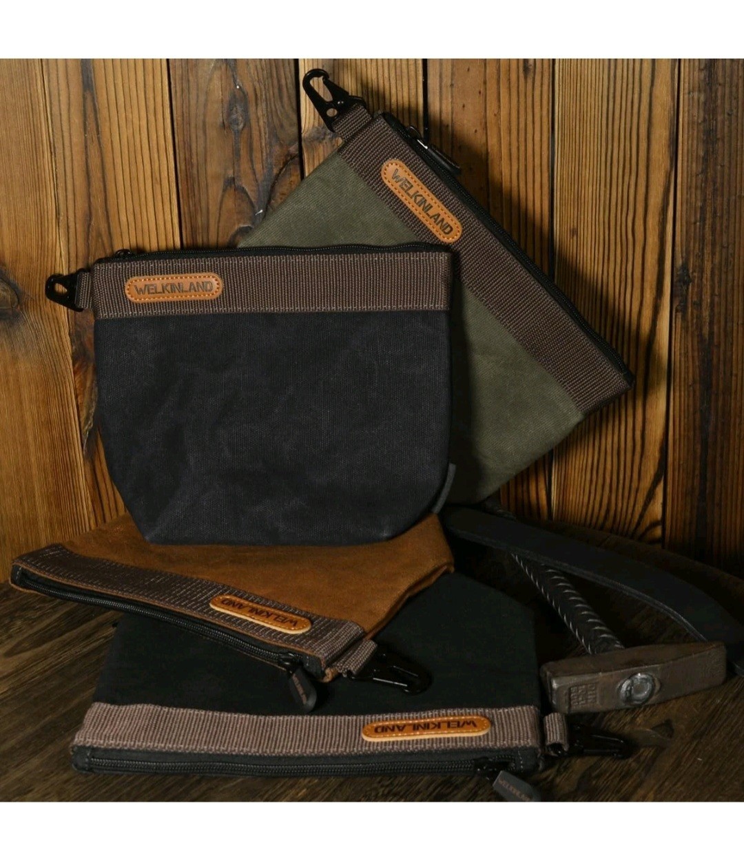 Welkinland Waxed Canvas Tool Pouch 4 PCS Set, Brand New Sealed*