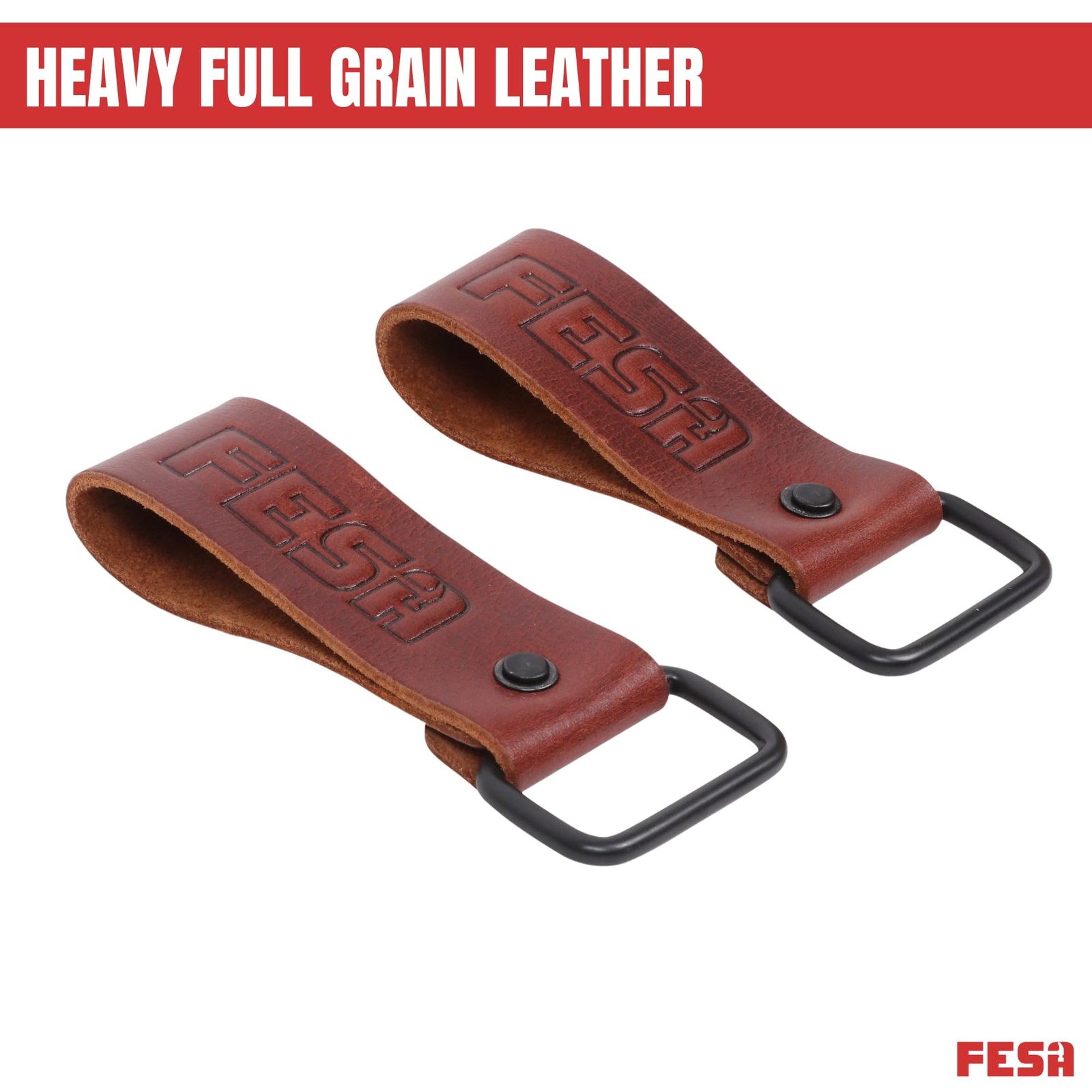 FESA Leather Tape Measure Holder – Set of 2 – Leather Measuring Tape or Drill…
