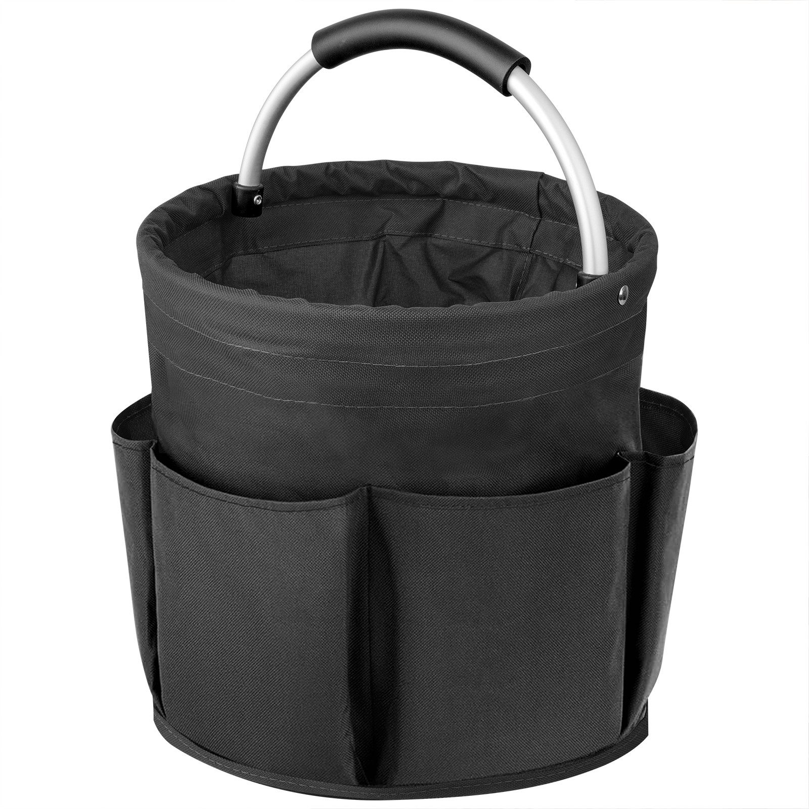 17L Multi-Compartment Portable Storage Bucket Folding Garden Tool Organizer Bag