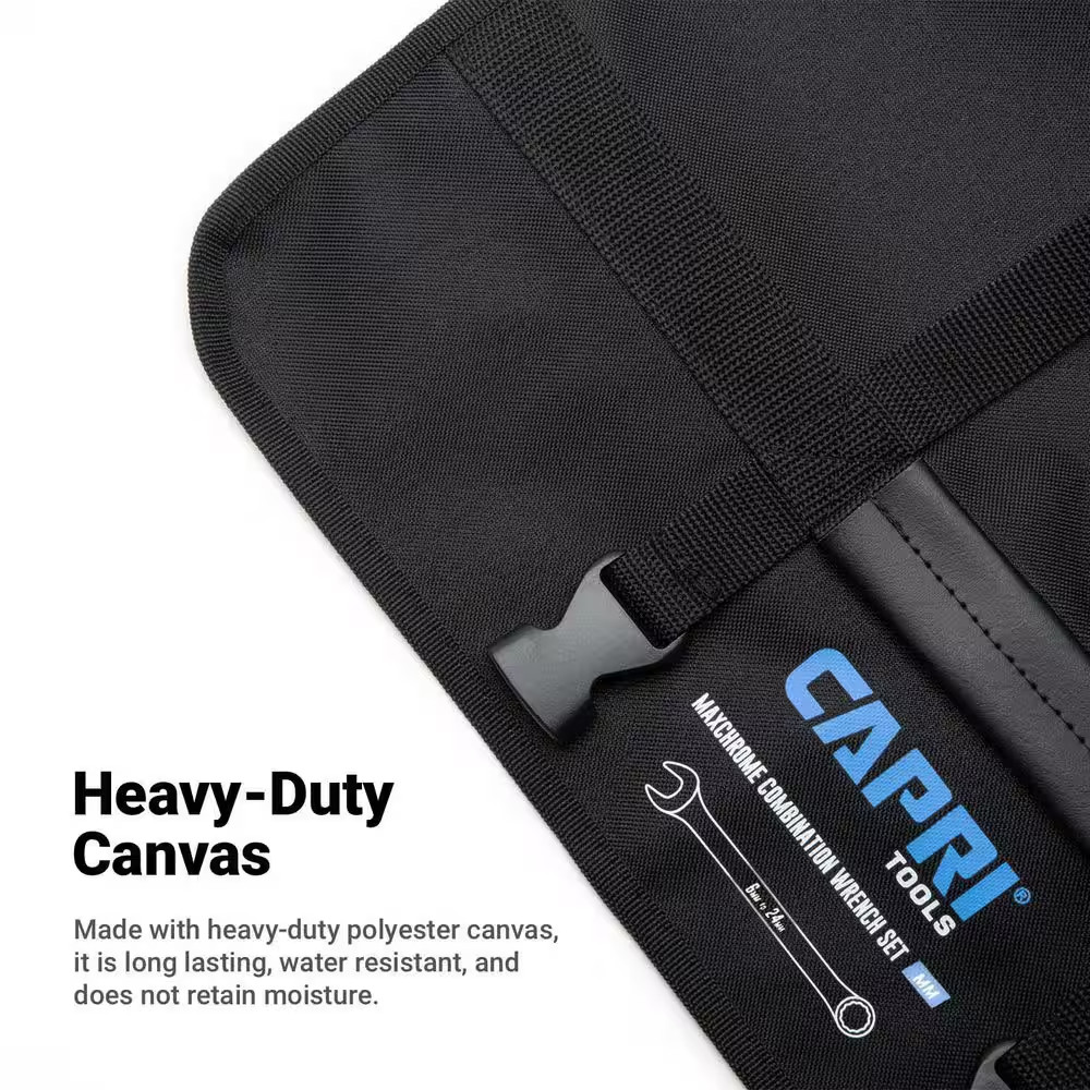 Capri Tools Wrench Roll Up Pouch, Metric, 19 Pockets Free Ship NEW