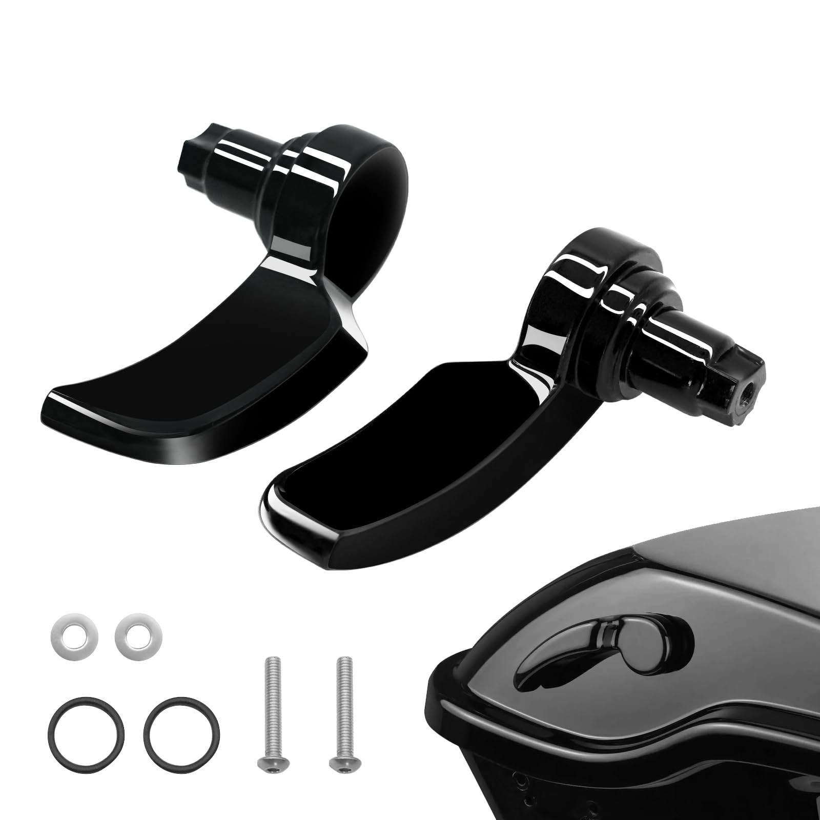 Saddlebag Latches, Black Saddle Bag Latch for Harley Davidson 2014-2024 Stree…