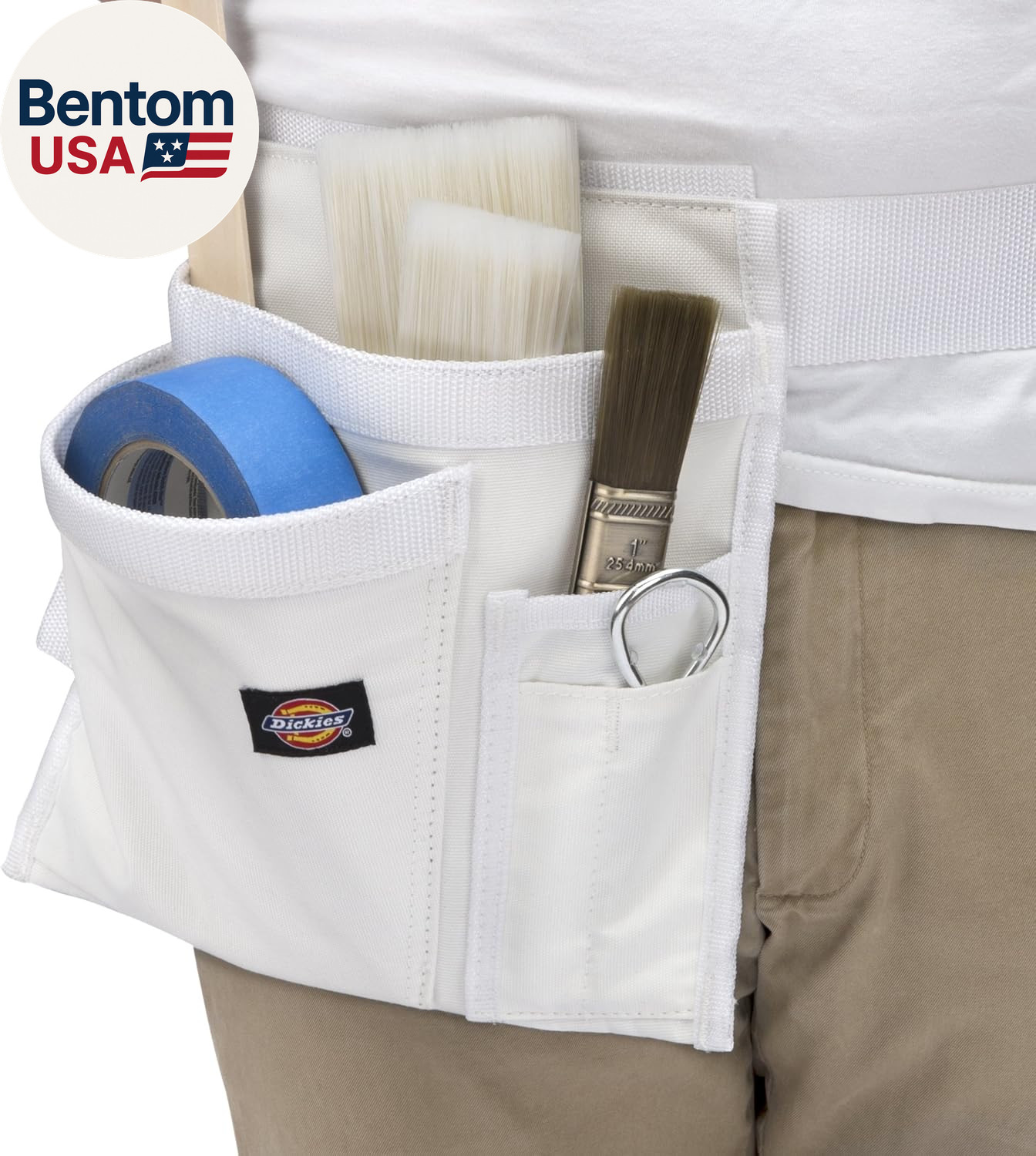 5-Pocket Single Side Tool Belt Pouch/Work Apron, Durable Canvas Construction, Ad