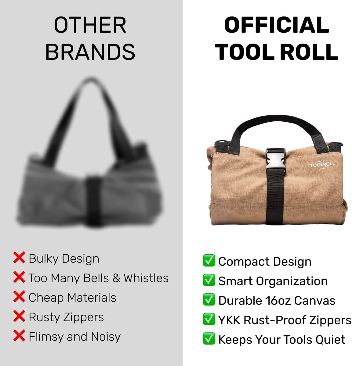 Official Legacy Tool Roll Bag – Stylish 5-Pocket Tool Storage for Professionals