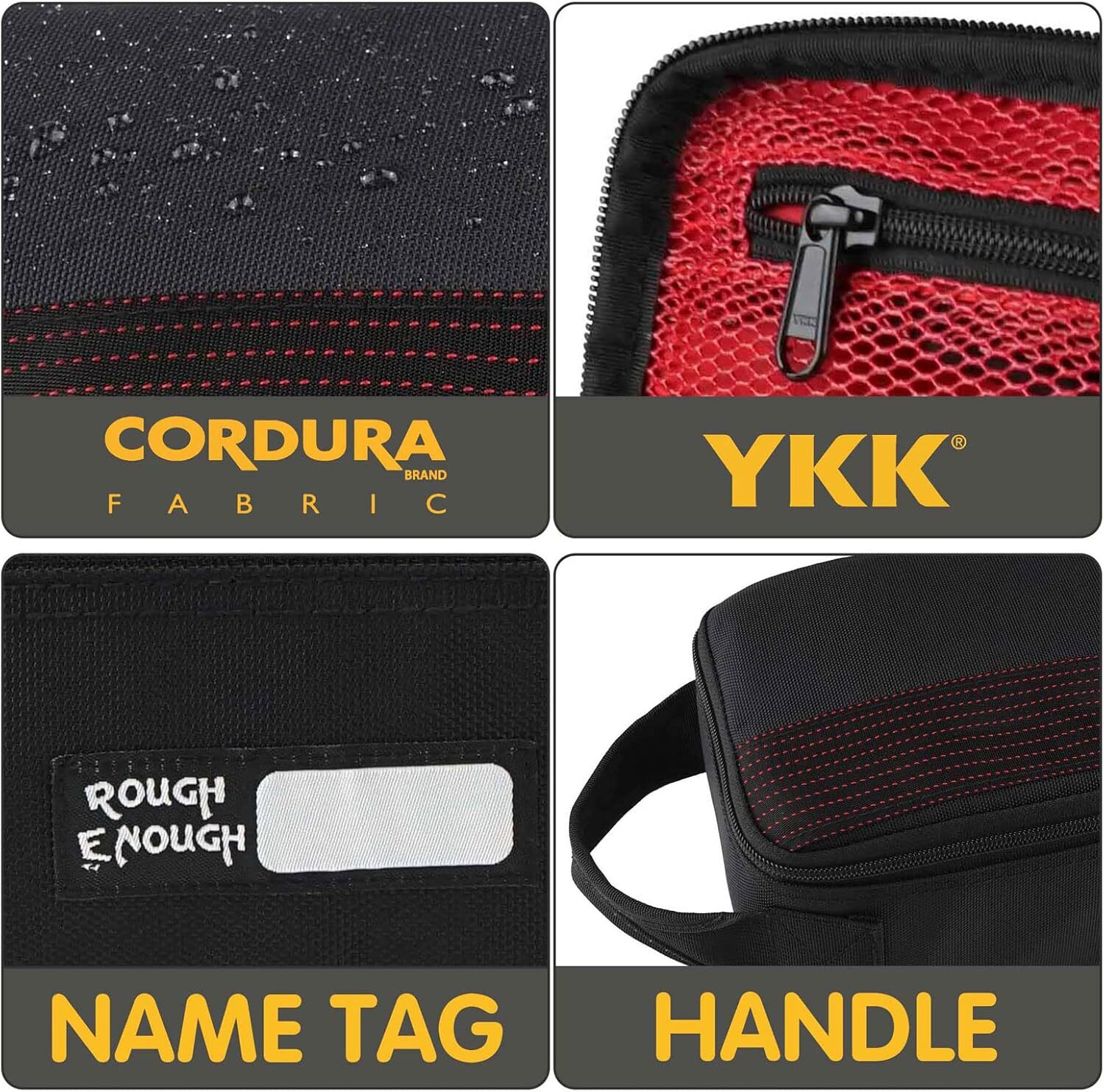 Rough Enough Small Tool Bag Case Portable Box EDC Pouch Medium, Black